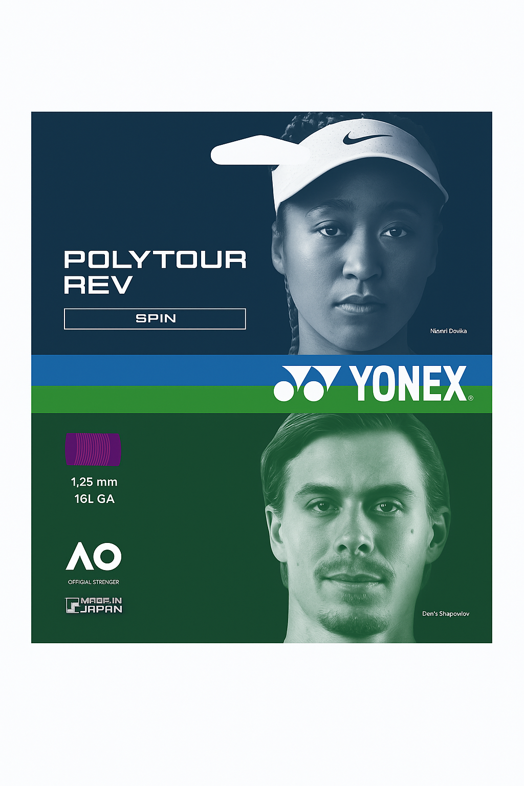 Cordage de tennis YONEX POLYTOUR REV 12M