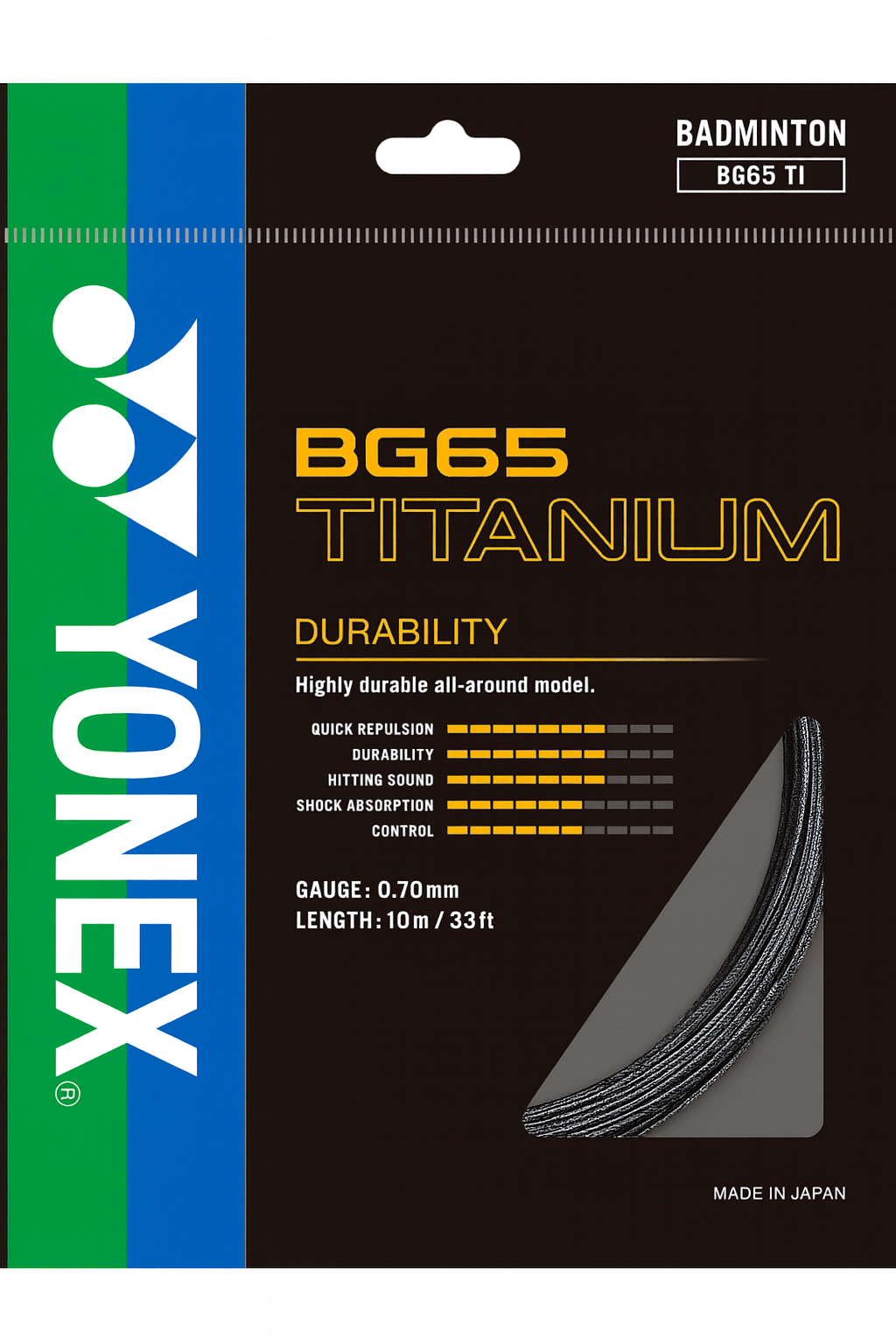Cordage de badminton YONEX BG65 TITANIUM