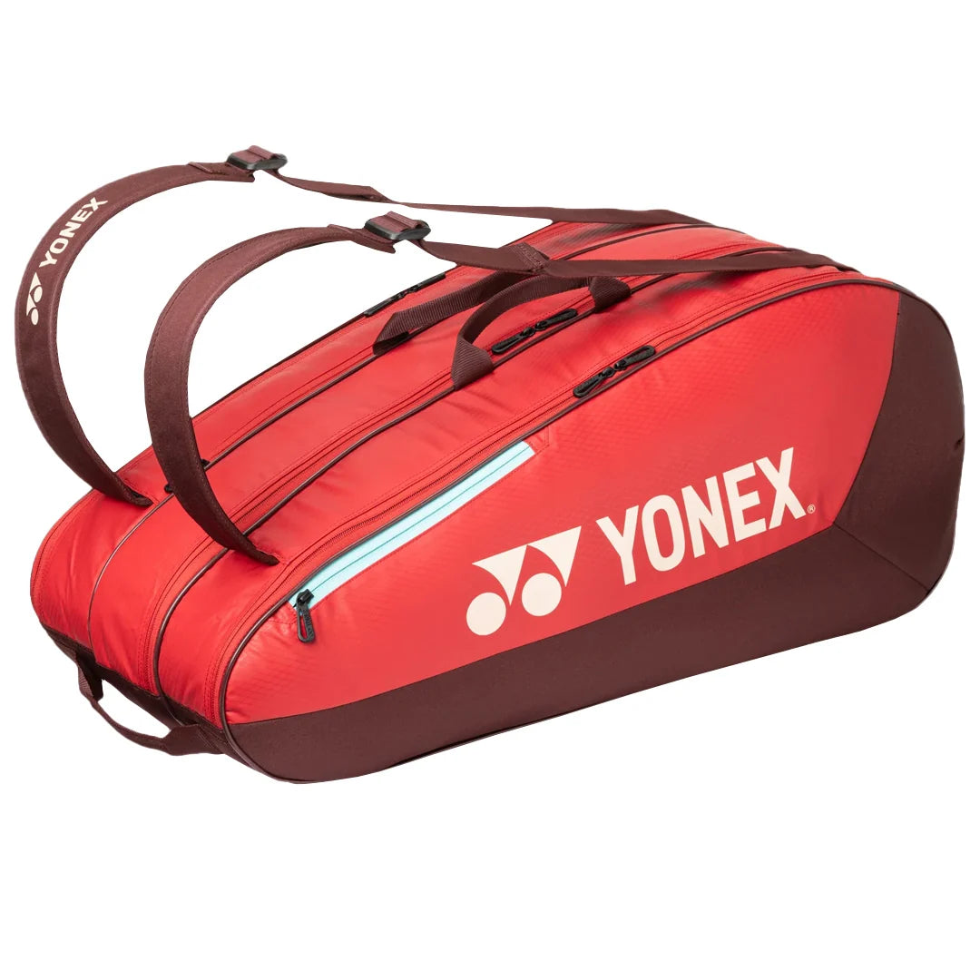Yonex Team Racquet Bag 42529 nine-racquet backpack bag in Ruby Red