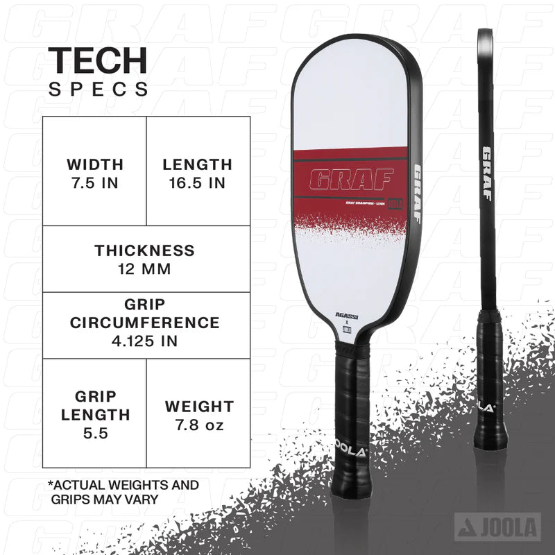 JOOLA GRAF CHAMPION 12MM PICKLEBALL PADDLE - Max Sports