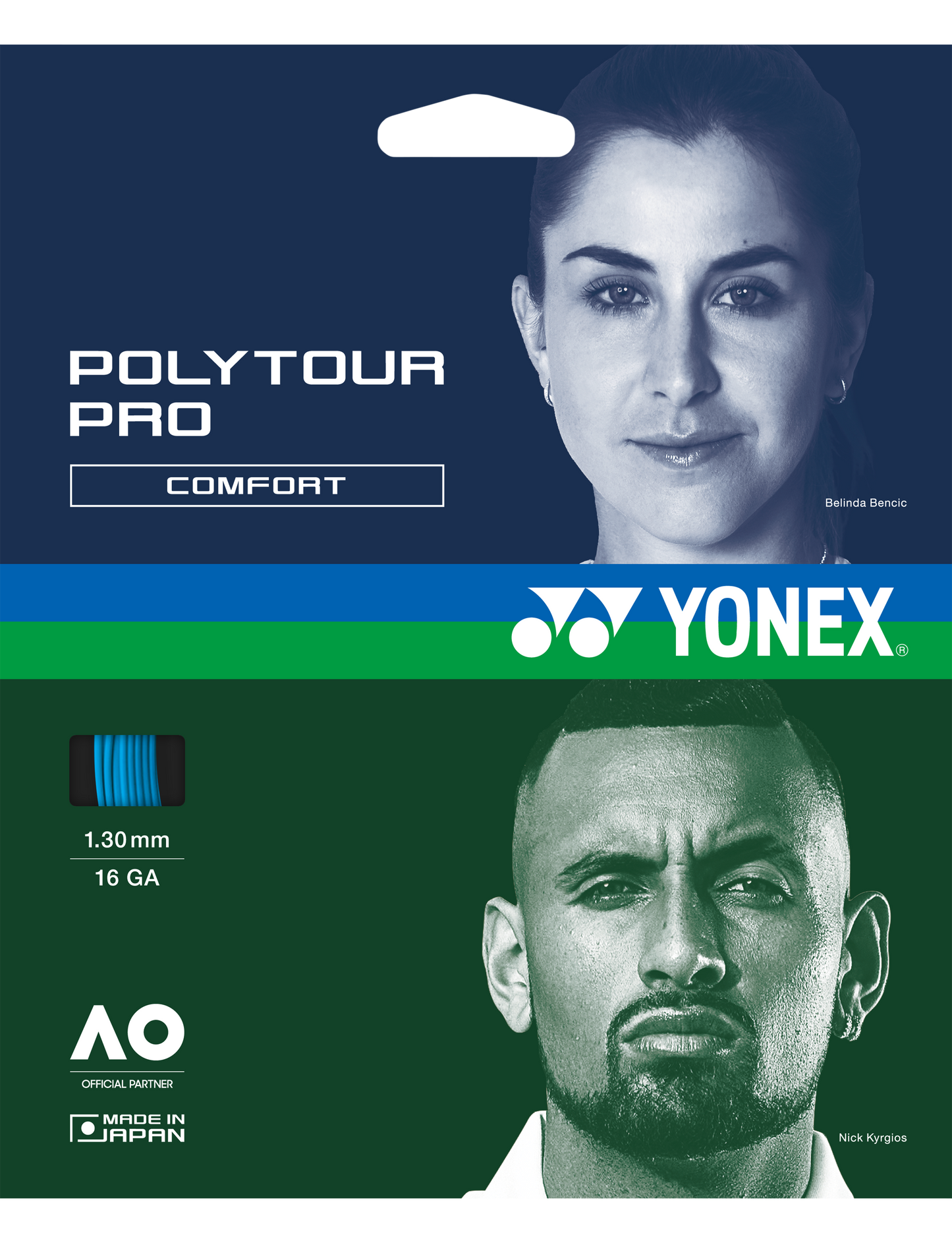 YONEX POLYTOUR PRO Blue 1.30 mm tennis string