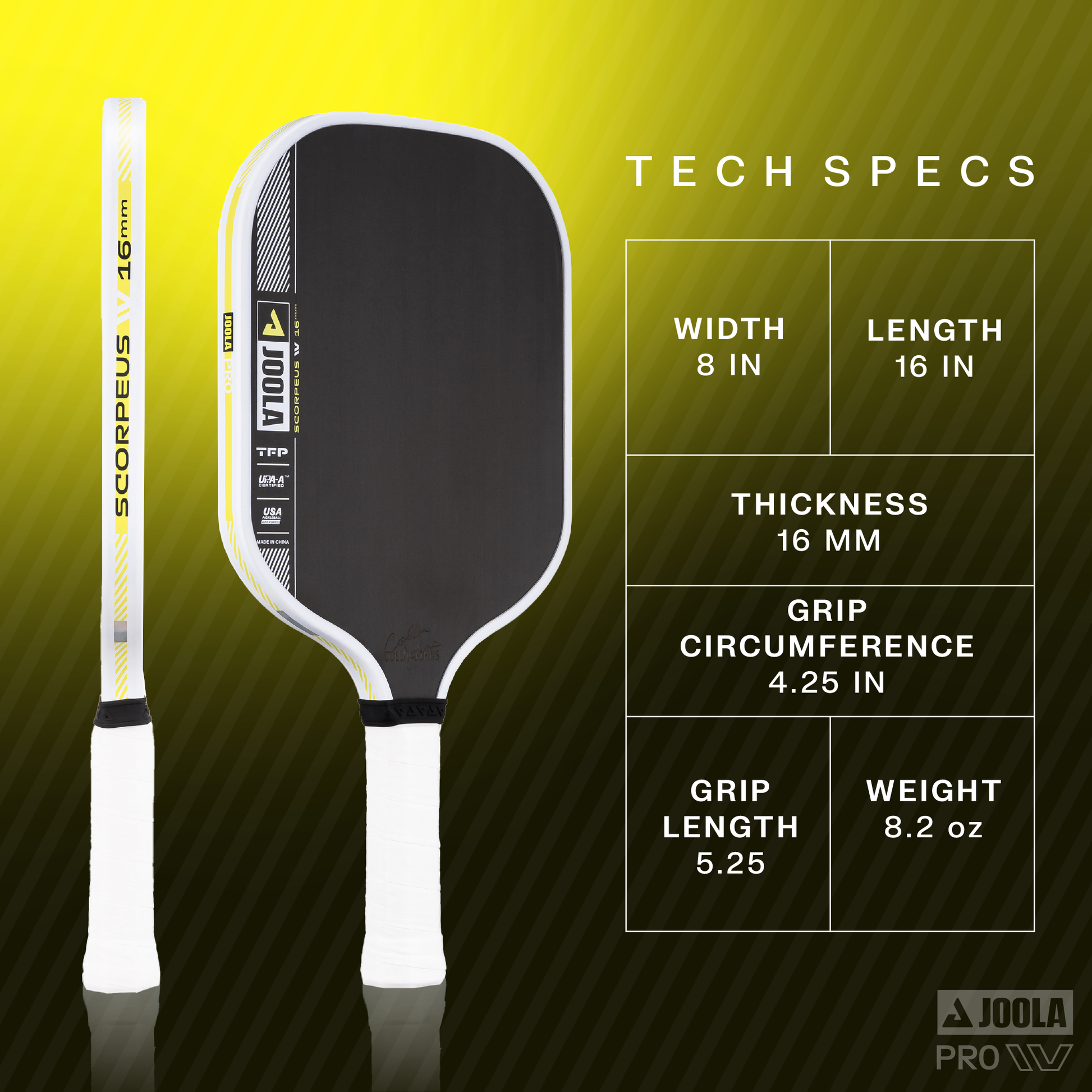 JOOLA Collin Johns Scorpeus Pro IV Pickleball Paddle - Max Sports