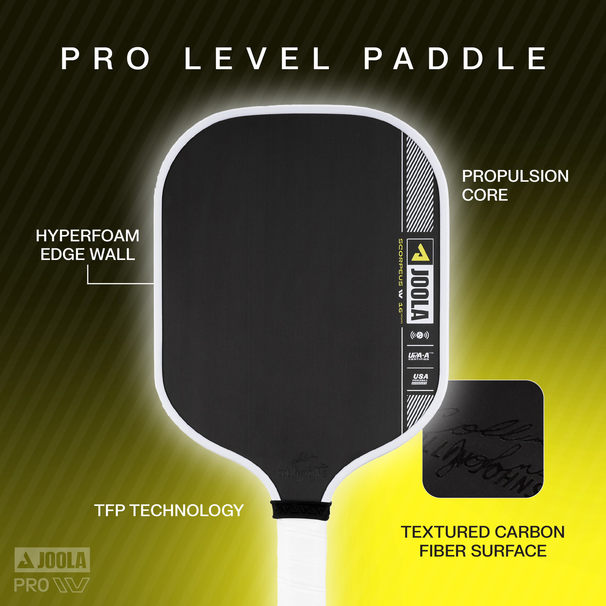 JOOLA Collin Johns Scorpeus Pro IV Pickleball Paddle - Max Sports