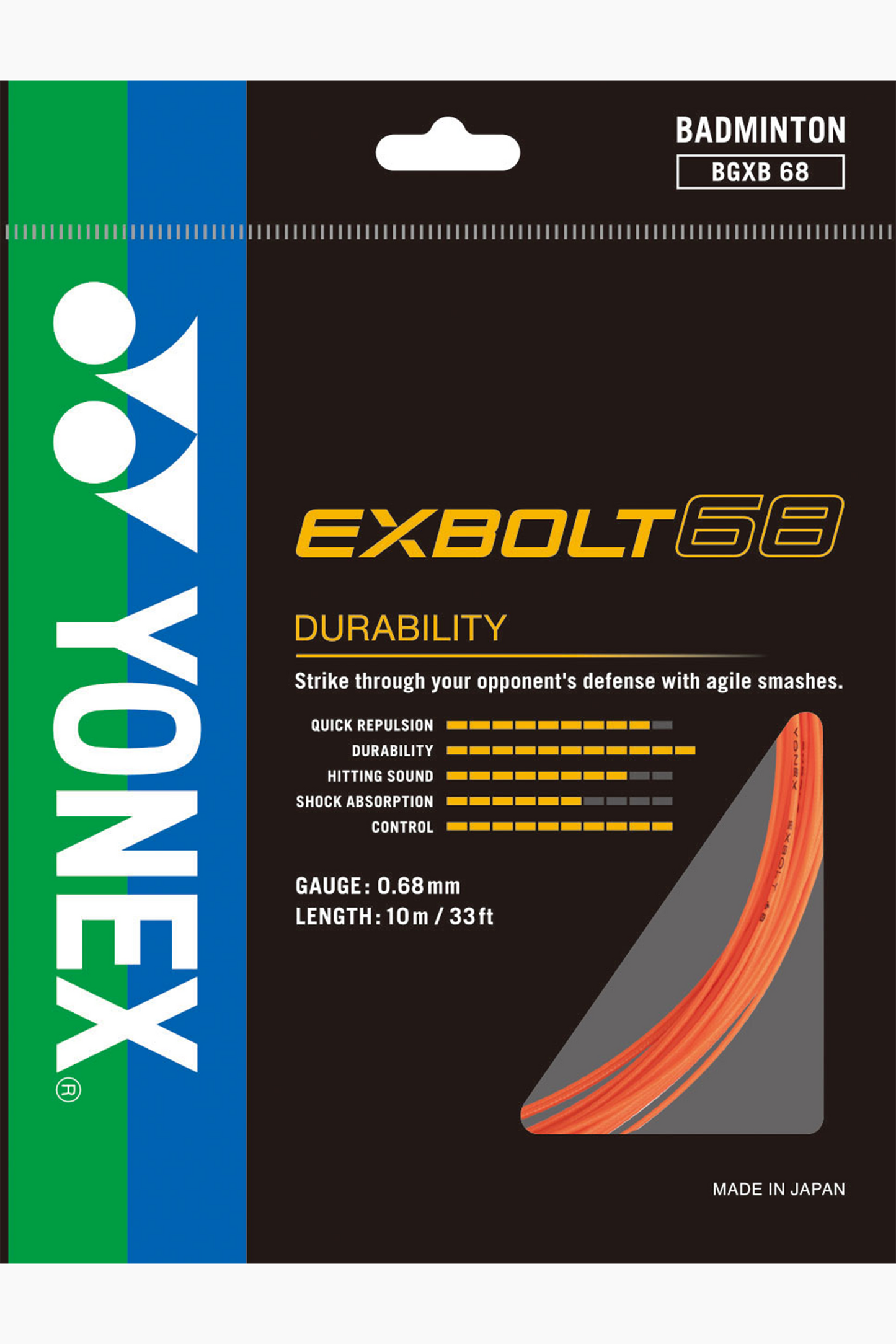 YONEX Badminton String EXBOLT68