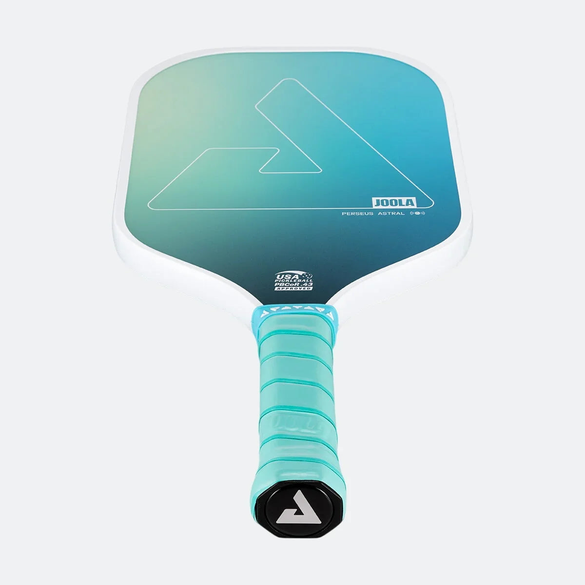 JOOLA Astral Pickleball Paddle - Seaside Green - Grip-end perspective