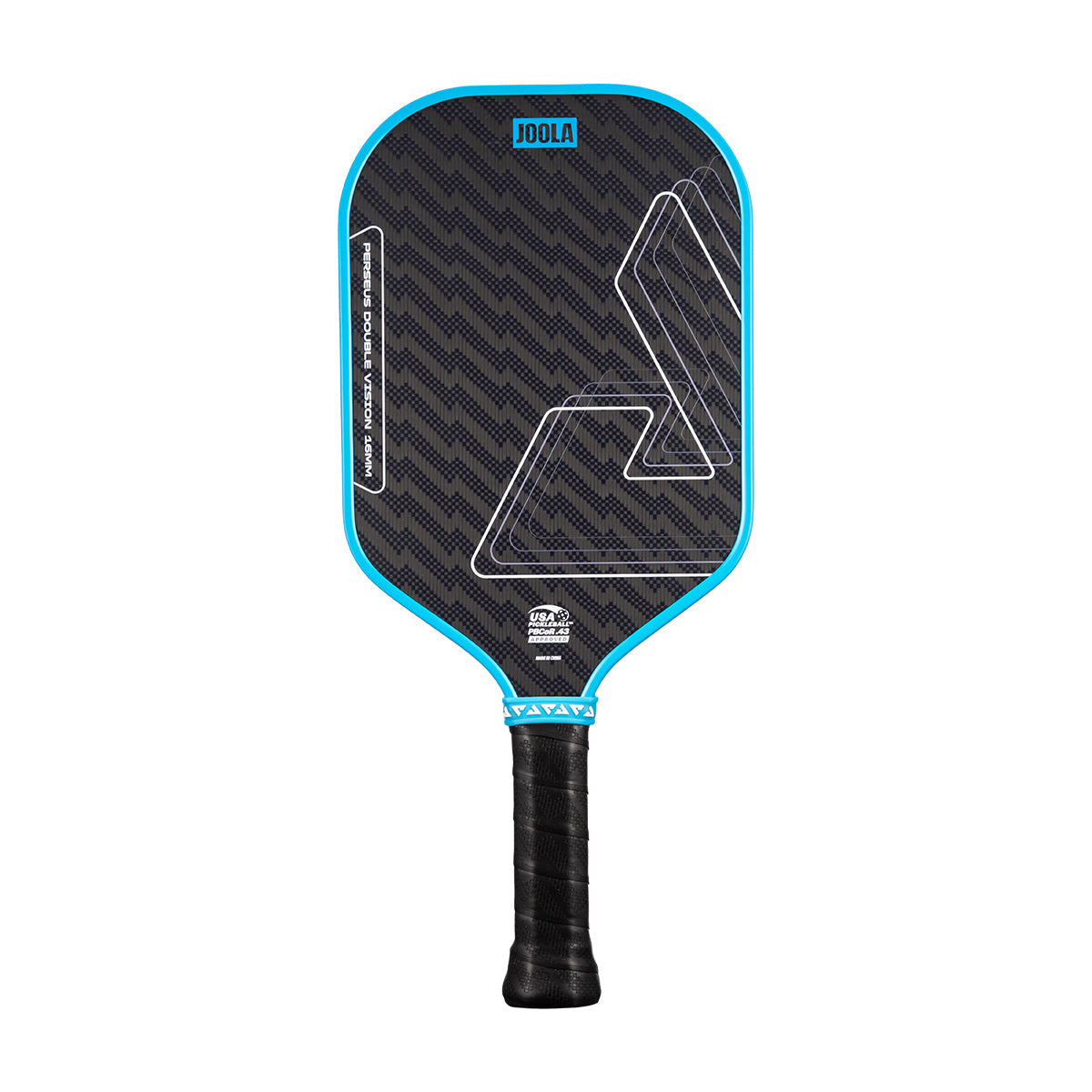 JOOLA Perseus Double Vision 16mm Pickleball Paddle - Bolt Blue - front