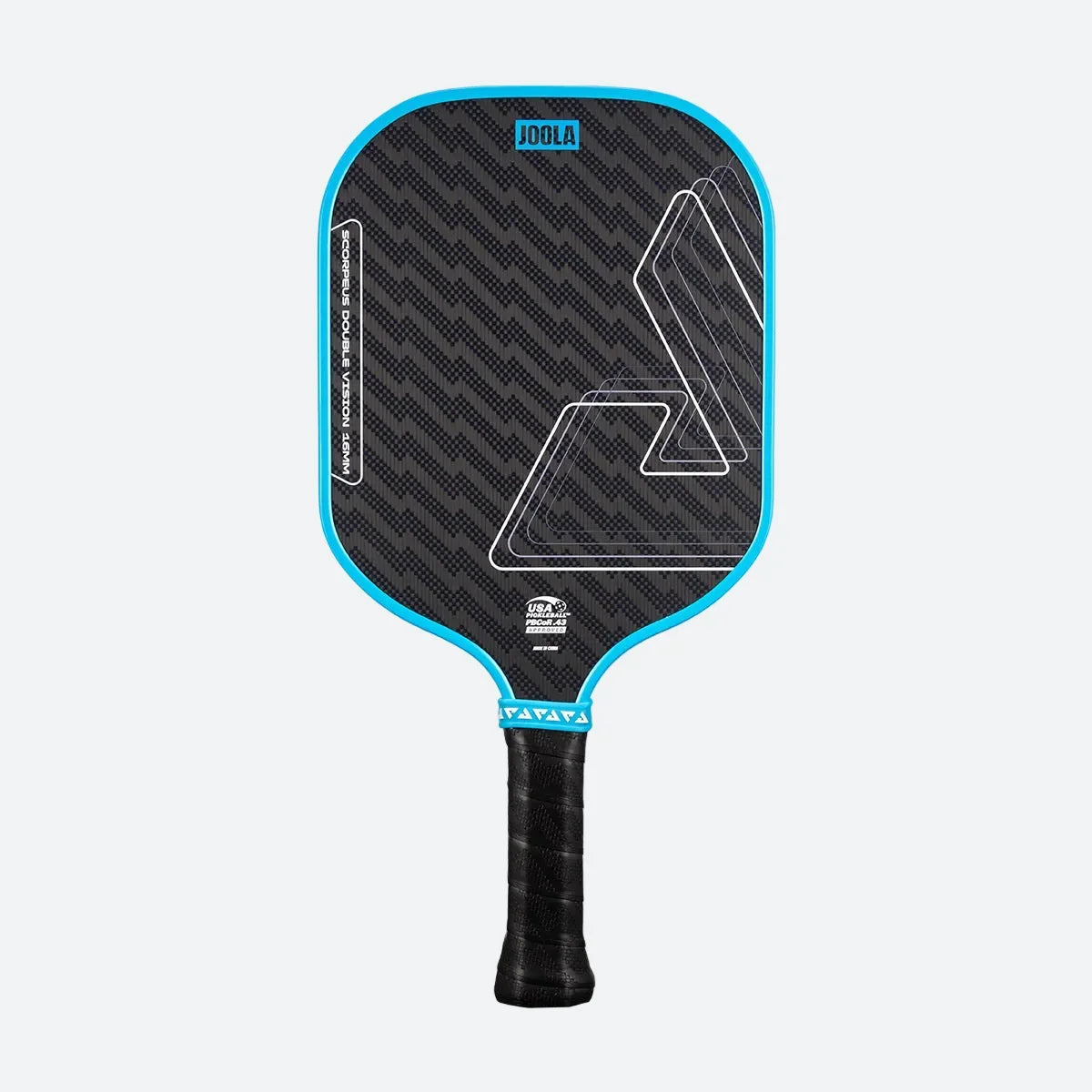 JOOLA Scorpeus Double Vision 16mm Pickleball Paddle - Bolt Blue - front