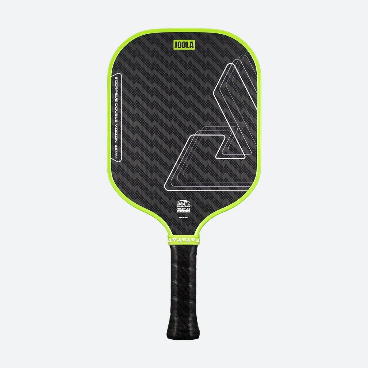 JOOLA Scorpeus Double Vision 16mm Pickleball Paddle - Surge Green - front