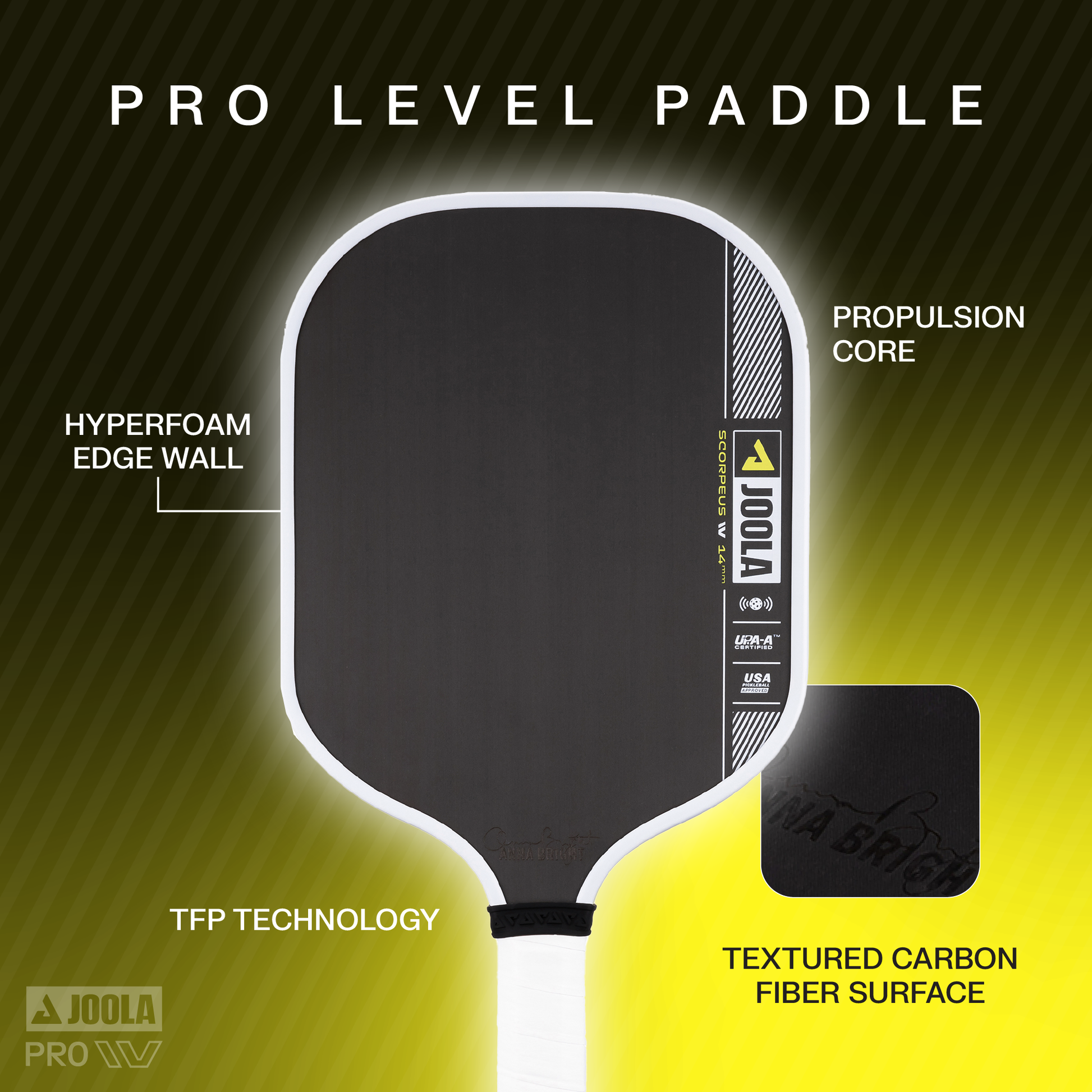 JOOLA Anna Bright Scorpeus Pro IV Pickleball Paddle - Max Sports