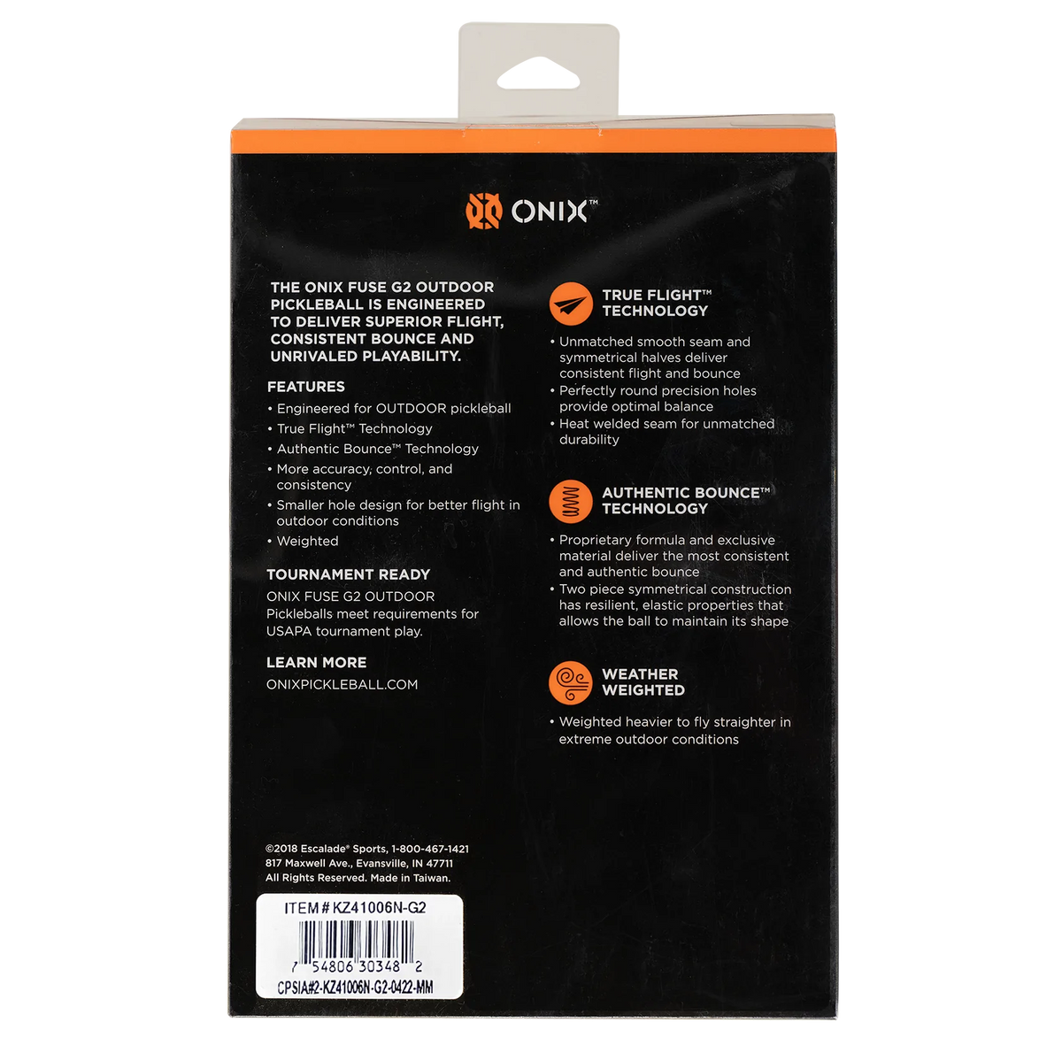 Onix Pickleball Balls Fuse G2 Outdoor- 3 Packs - Max Sports