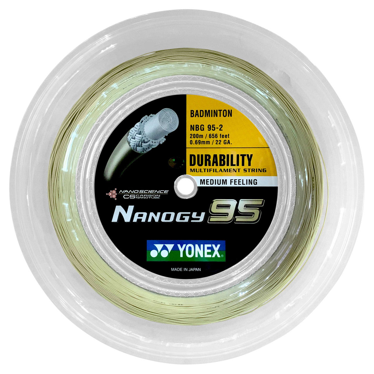 YONEX Badminton String NANOGY 95 200M Reel – Max Sports