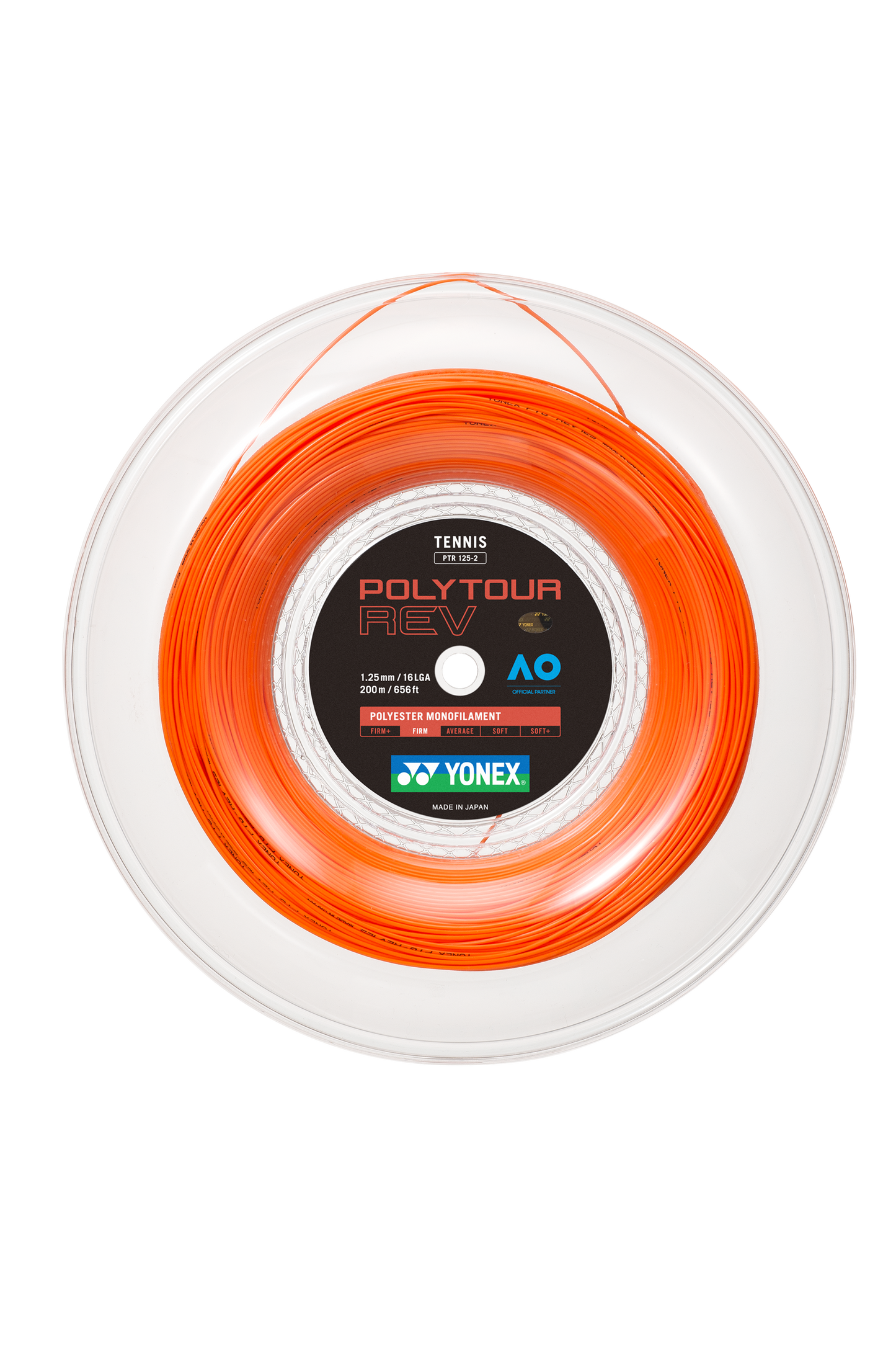 YONEX Tennis String POLYTOUR REV 125 200M Reel - Max Sports