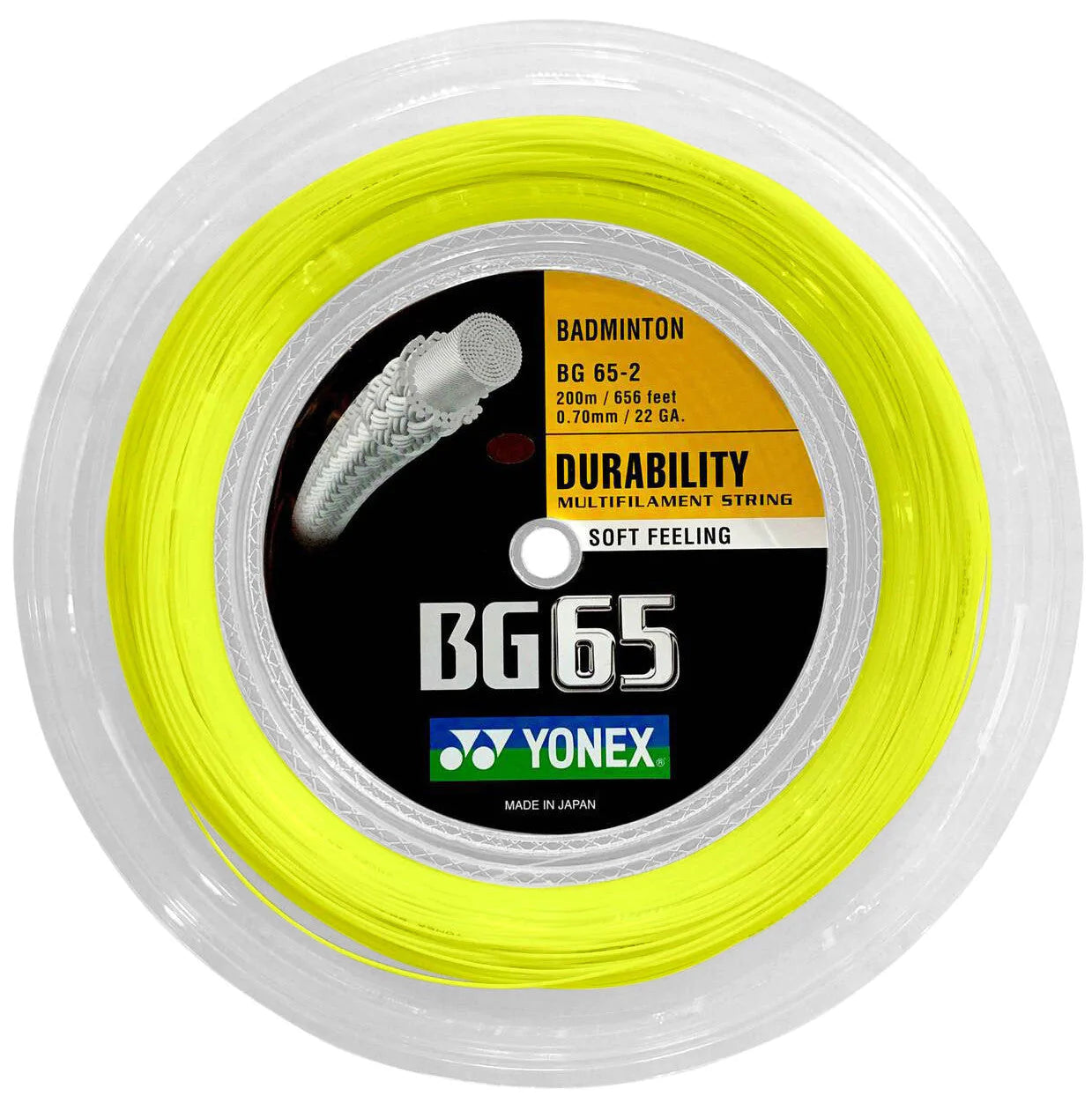 YONEX Badminton String BG65 200M Reel - Max Sports