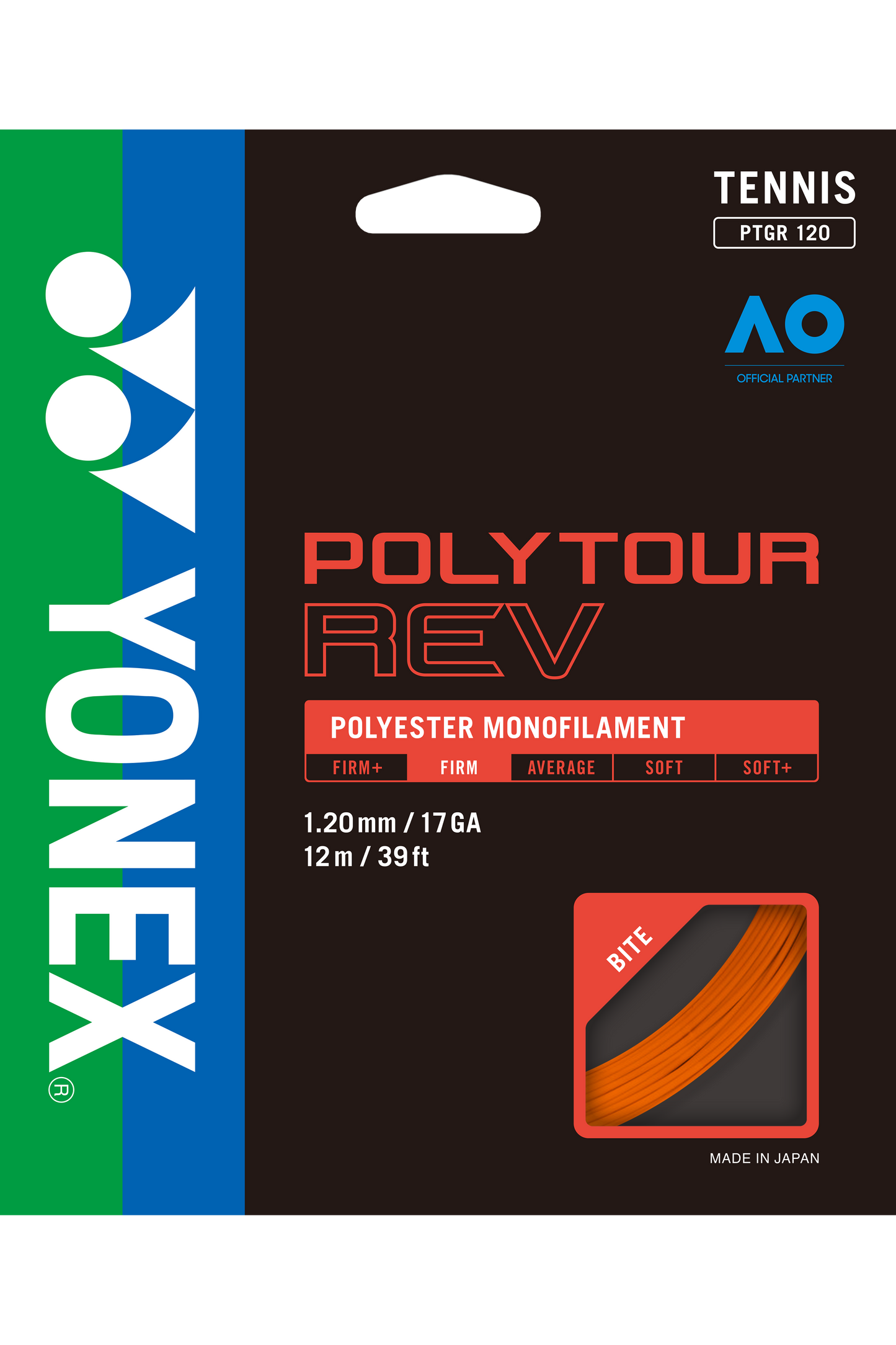 YONEX Tennis String POLYTOUR REV 120 12M - Max Sports