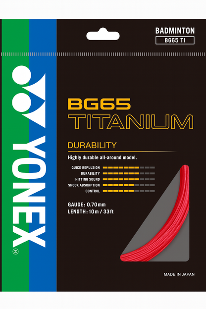 Cordage de badminton YONEX BG65 TITANIUM
