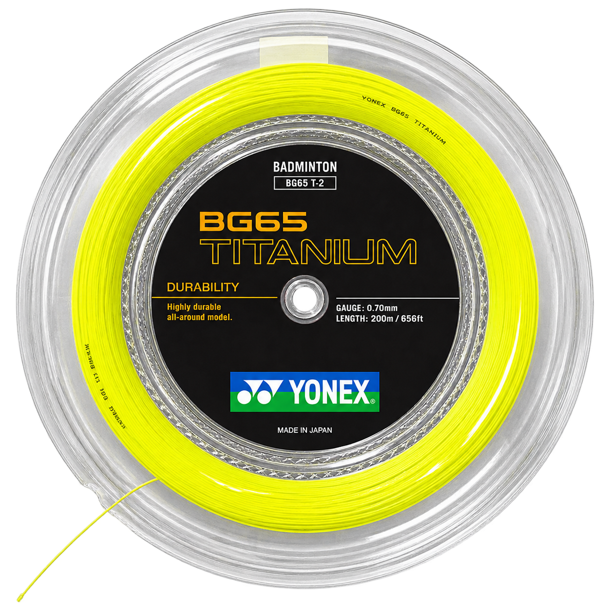Bobine YONEX Cordage Badminton BG65 TITANIUM 200M