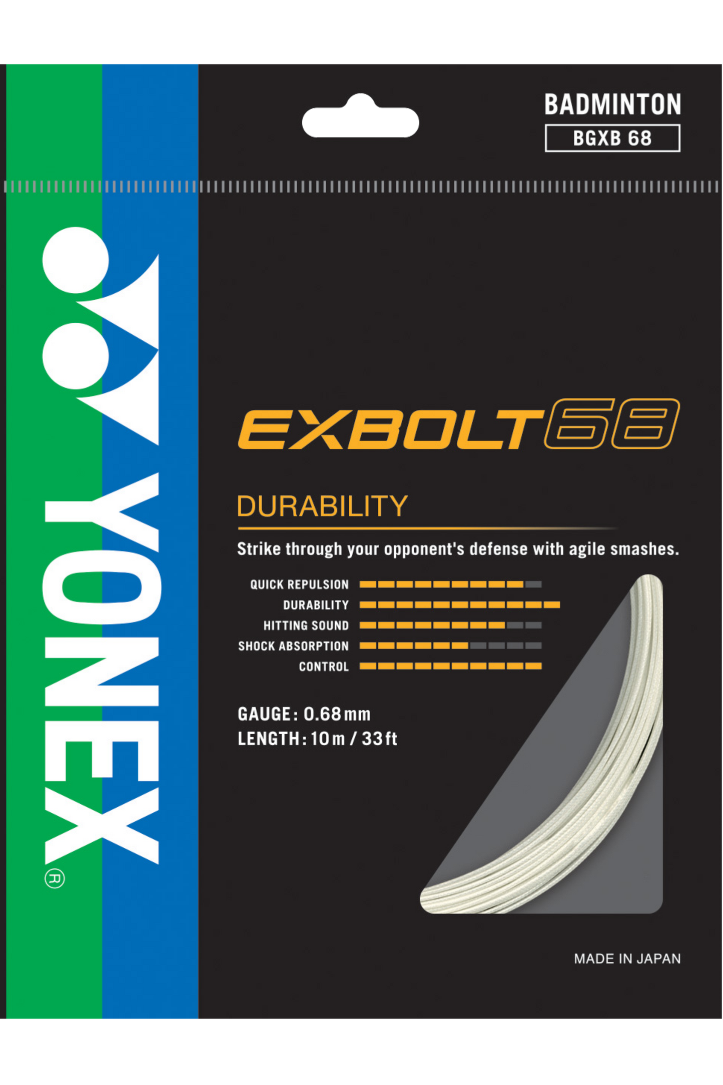 YONEX Badminton String EXBOLT68 - Max Sports