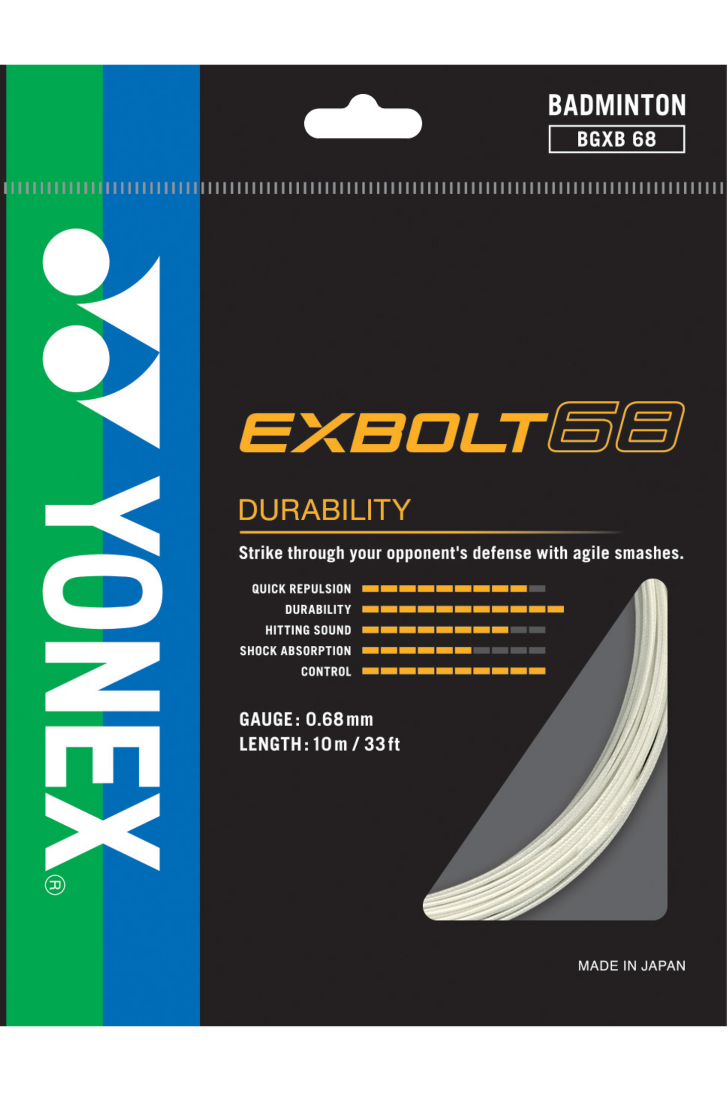 Cordage de badminton YONEX EXBOLT68