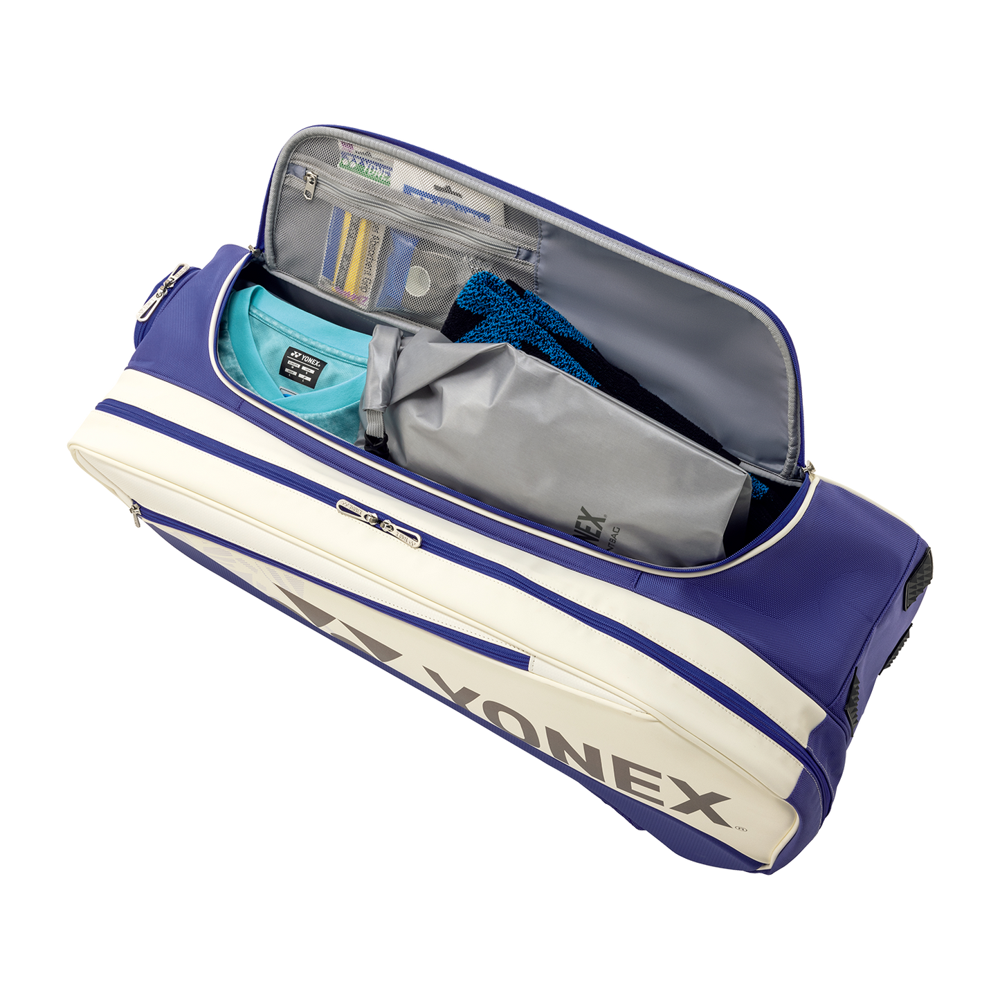 YONEX Expert Racquet Bag 02526 [White/ Deep Blue] - Max Sports