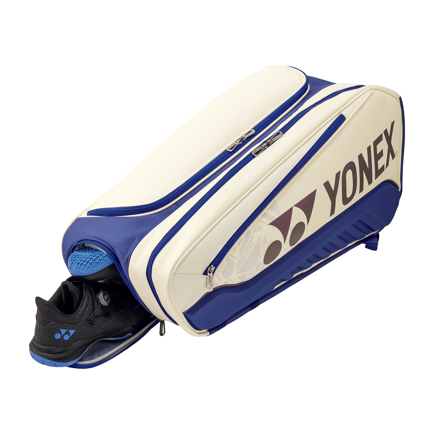 YONEX Expert Racquet Bag 02526 [White/ Deep Blue] - Max Sports