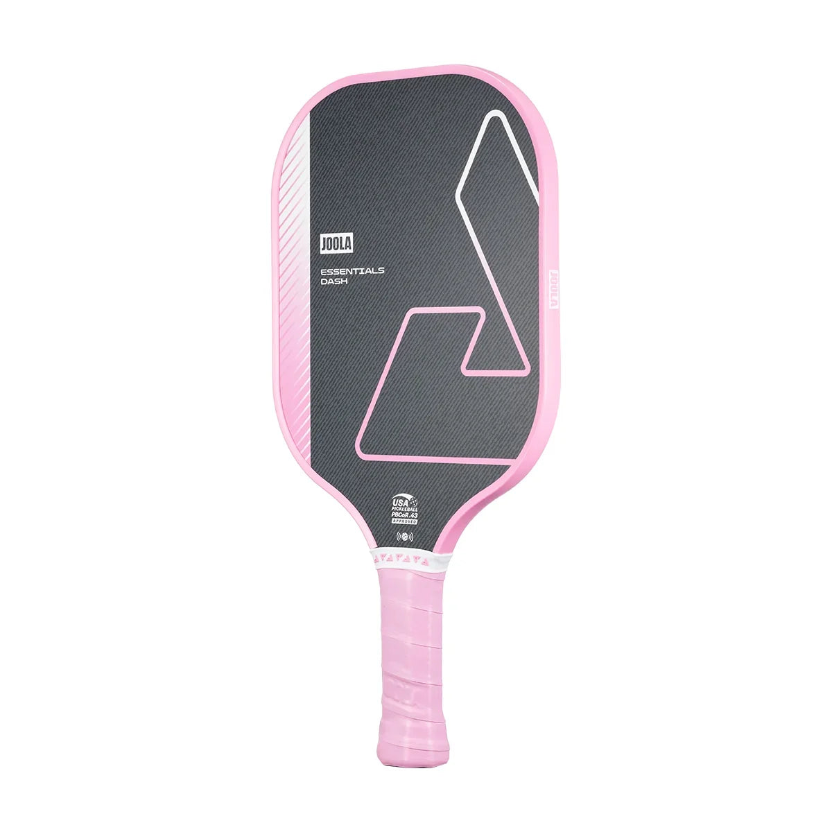 JOOLA Dash Pickleball Paddle - Blossom Pink - Upright three-quarter angle