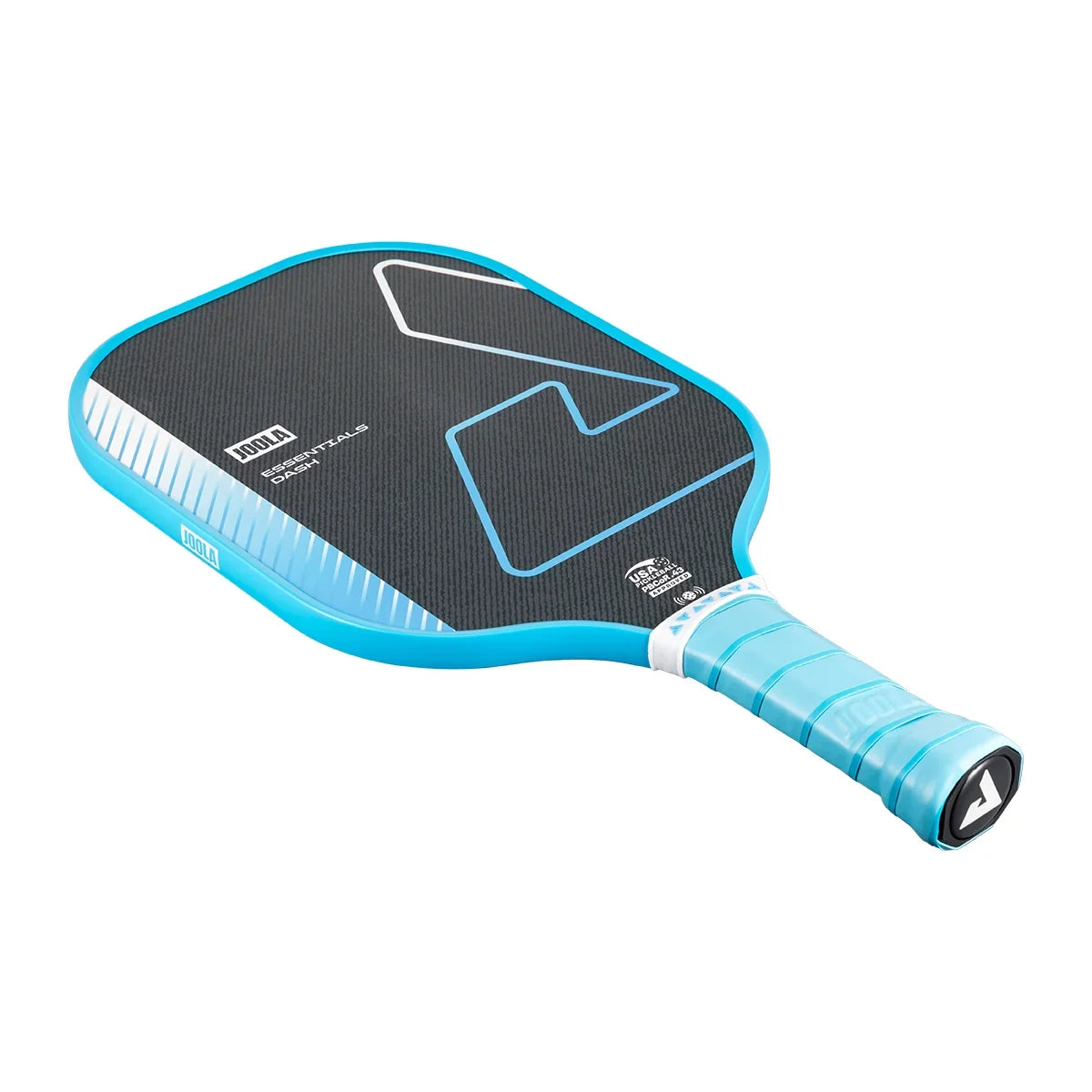 JOOLA Dash Pickleball Paddle - Bolt Blue - Low three-quarter angle