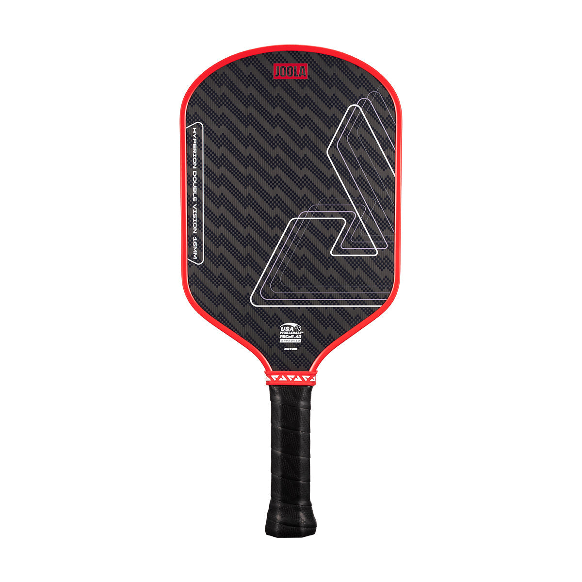 JOOLA Hyperion Double Vision 16mm Pickleball Paddle - Blaze Red - front