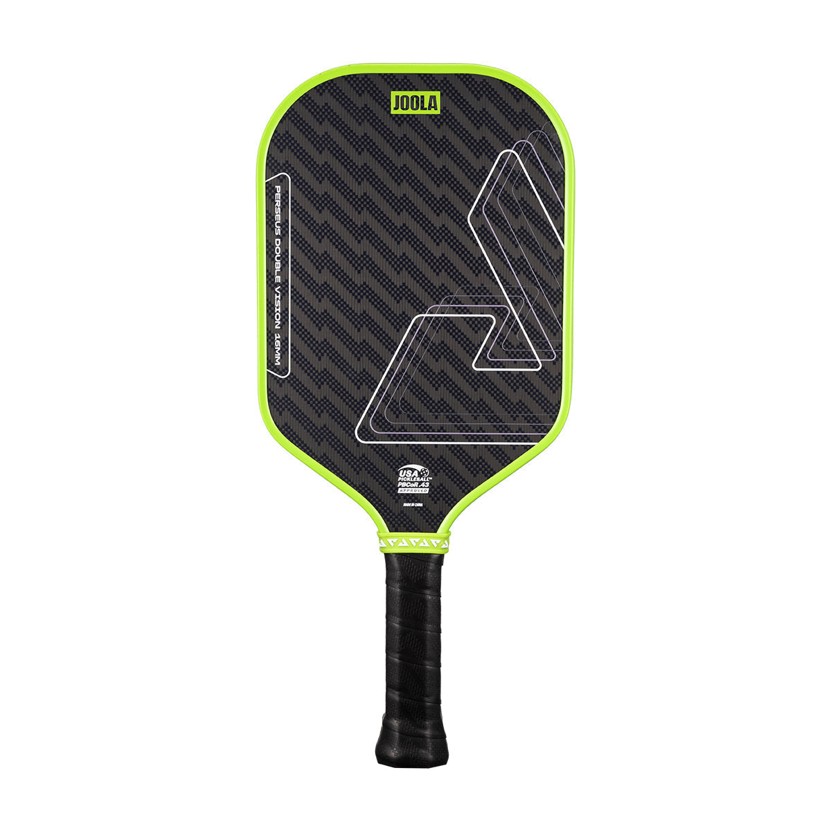 JOOLA Perseus Double Vision 16mm Pickleball Paddle - Surge Green - front