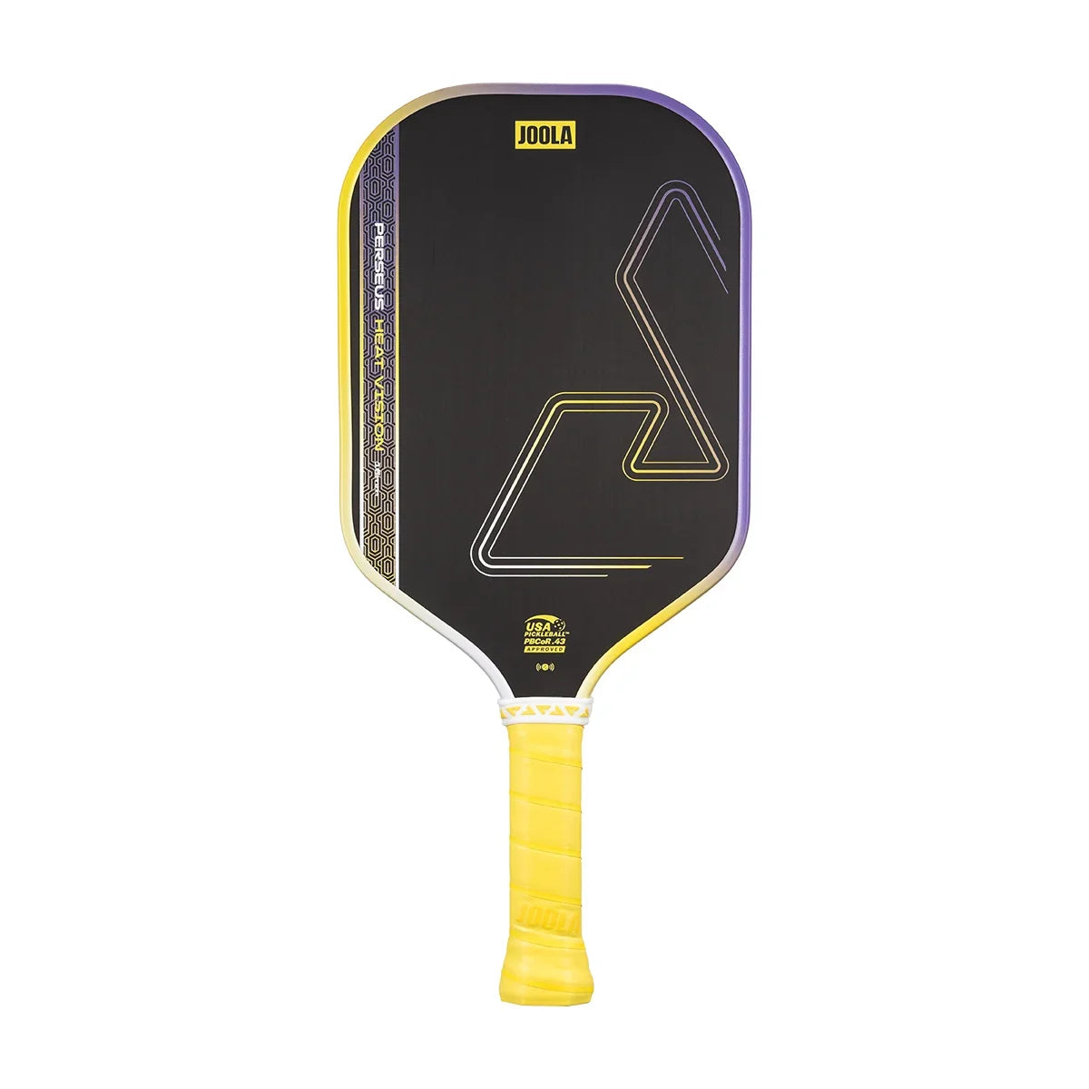 JOOLA Perseus Heat Vision 16mm Pickleball Paddle - Flash JOOLA Yellow - angled