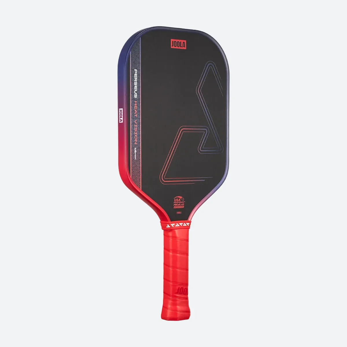 JOOLA Perseus Heat Vision 16mm Pickleball Paddle - Ignite Blaze Red - angled