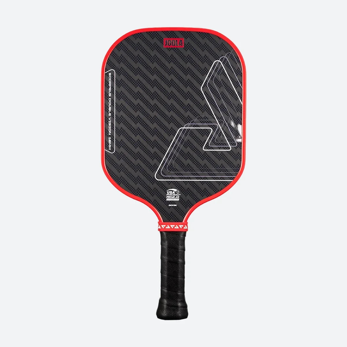 JOOLA Scorpeus Double Vision 16mm Pickleball Paddle - Blaze Red - front