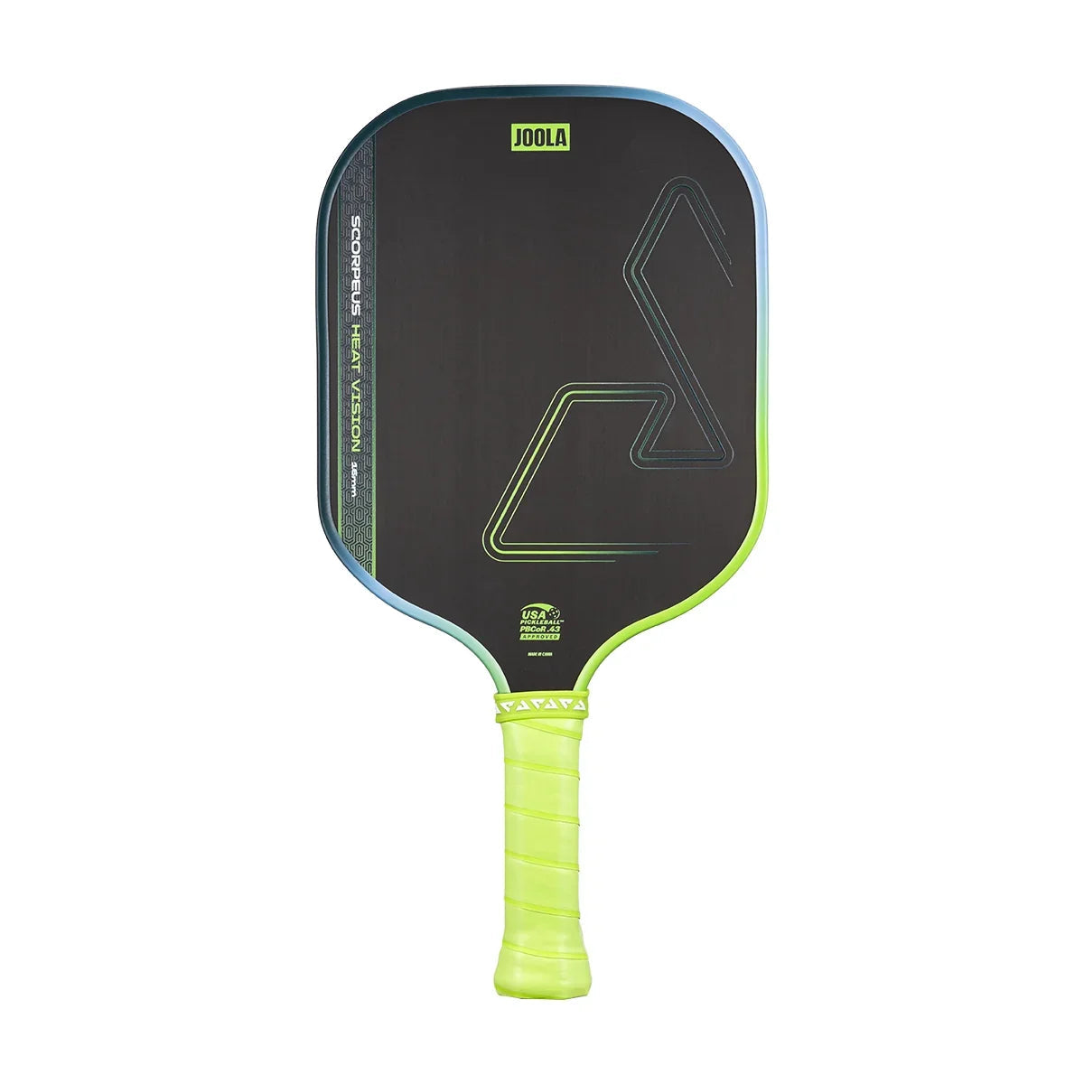 JOOLA Scorpeus Heat Vision 16mm Pickleball Paddle - Charge Surge Green - front