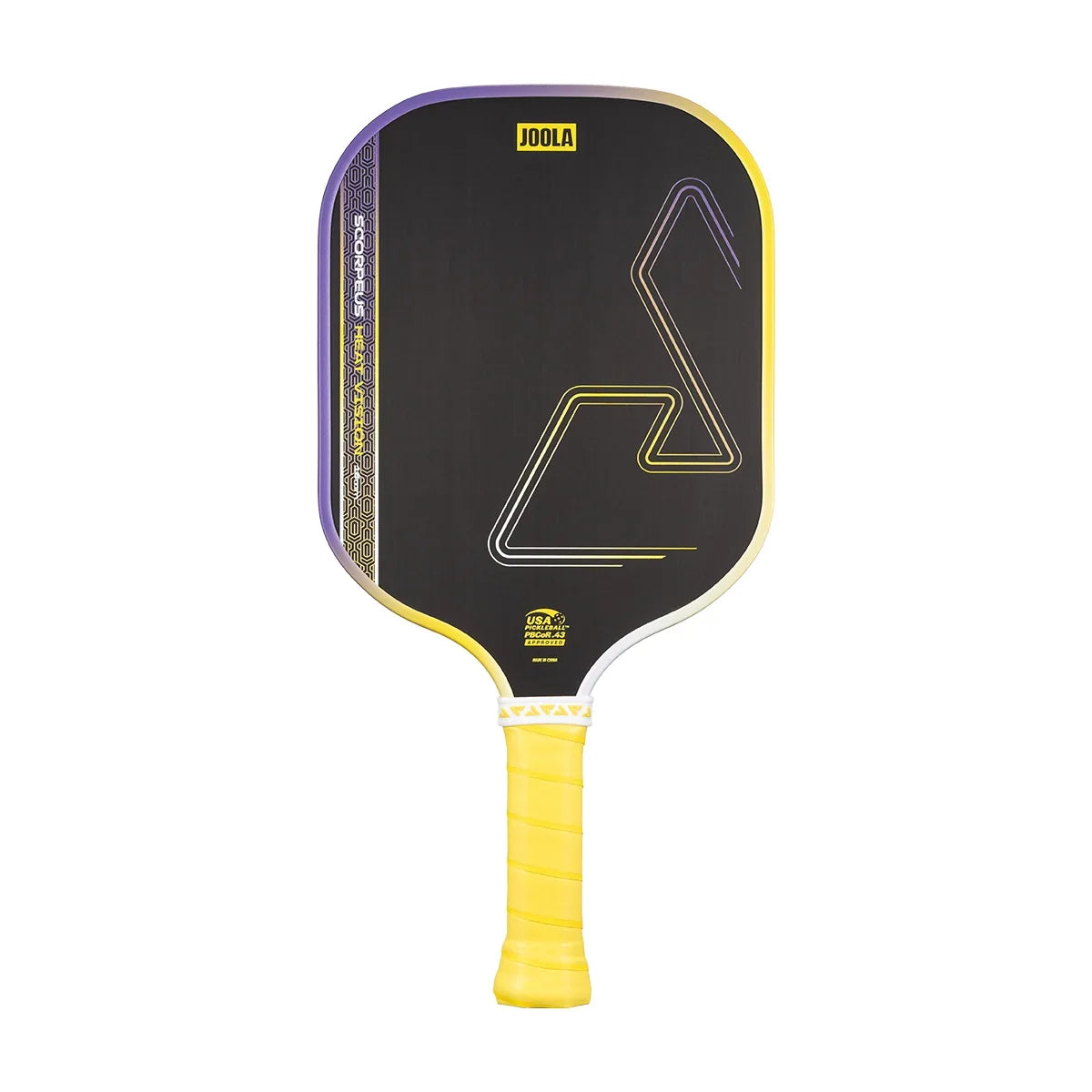JOOLA Scorpeus Heat Vision 16mm Pickleball Paddle - Flash JOOLA Yellow - front