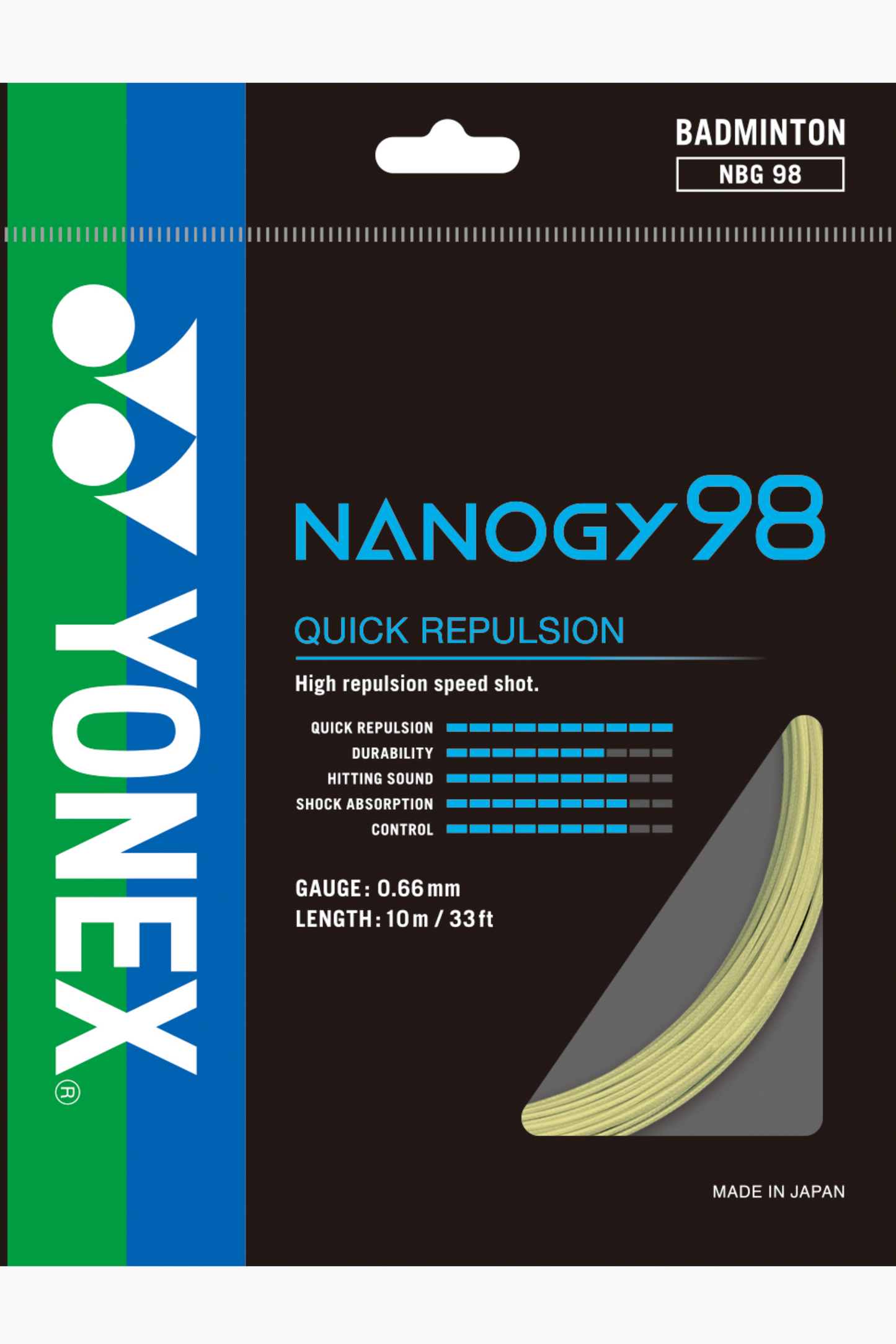 Cordage de badminton YONEX NANOGY 98
