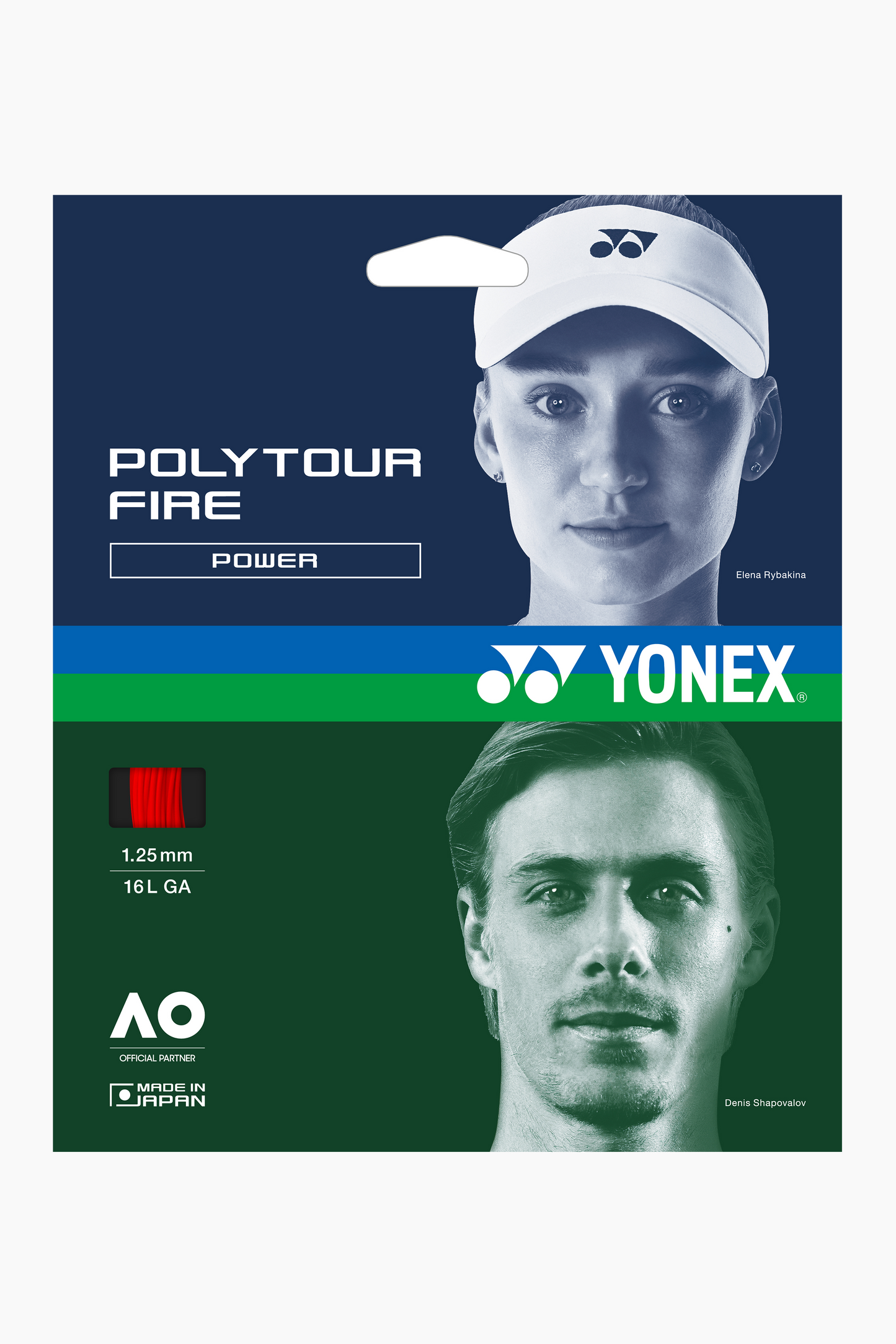 Cordage de tennis YONEX POLYTOUR FIRE 12M
