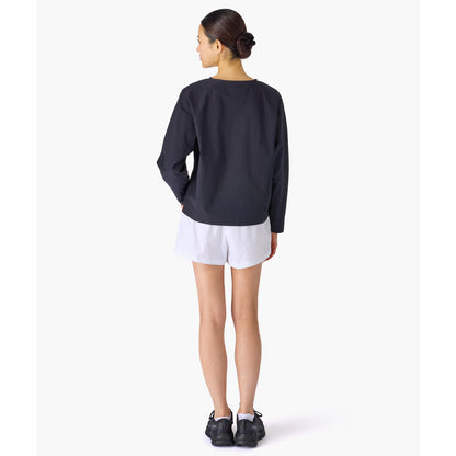 Yonex 25117 women's shorts in White - back view worn by a model