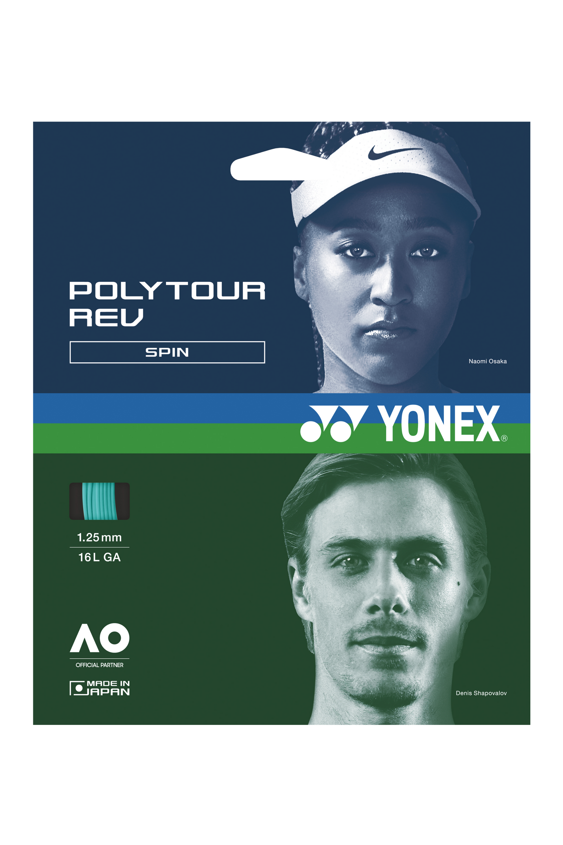 YONEX Tennis String POLYTOUR REV 130 12M - Max Sports