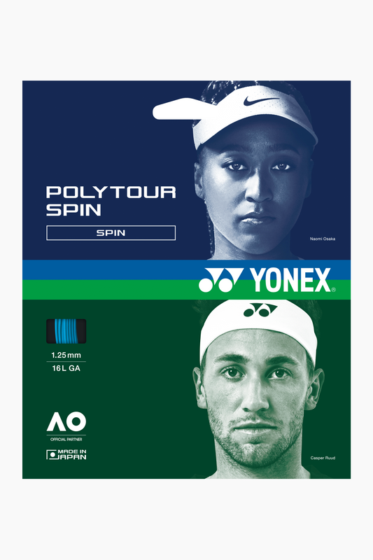 YONEX Tennis String POLYTOUR SPIN 12M - Max Sports