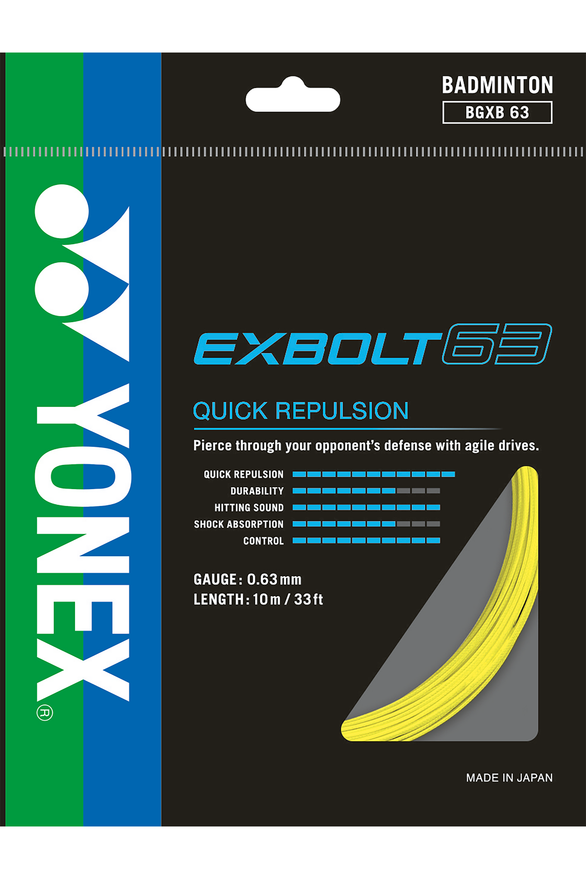 【新品未使用】EXBOLT63 YONEX STRINGS/200M YONEX Badminton String EXBOLT63 – Max Sports