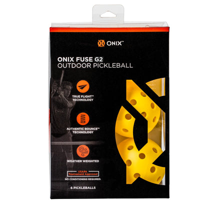 Onix Pickleball Balls Fuse G2 Outdoor- 3 Packs - Max Sports