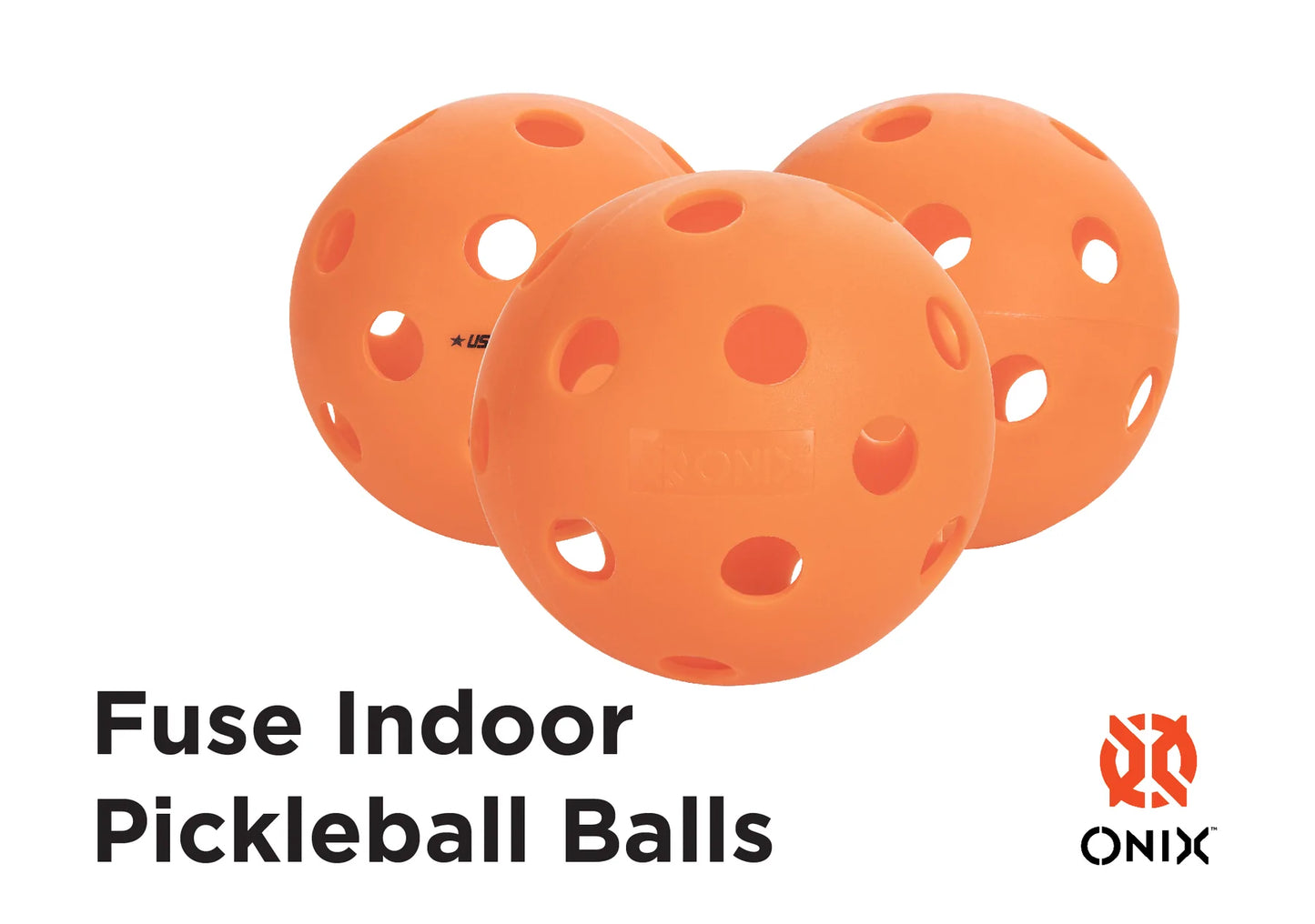 Onix Pickleball Balls Fuse Indoor- 3 Packs - Max Sports