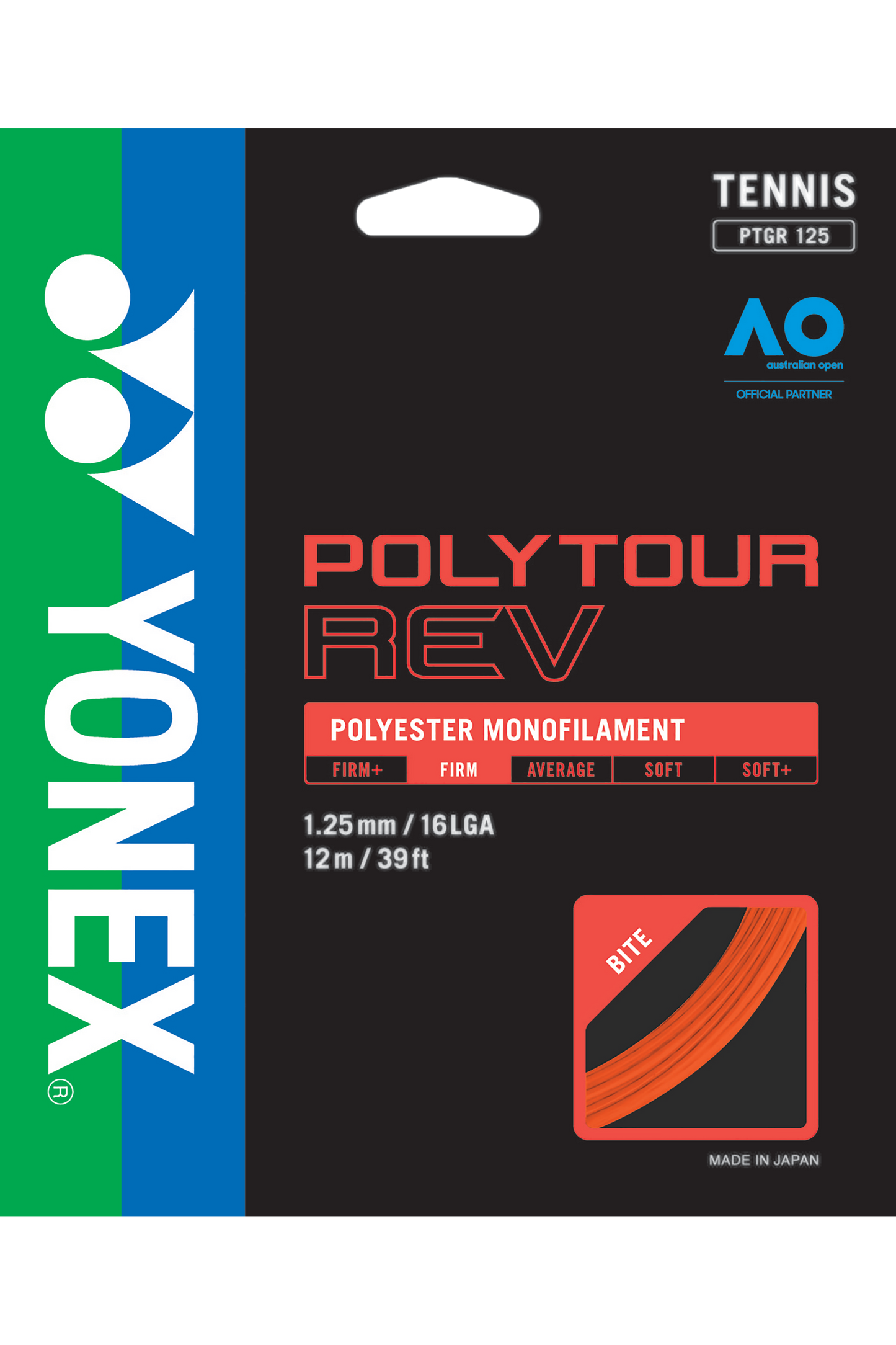 YONEX Tennis String POLYTOUR REV 125 12M - Max Sports