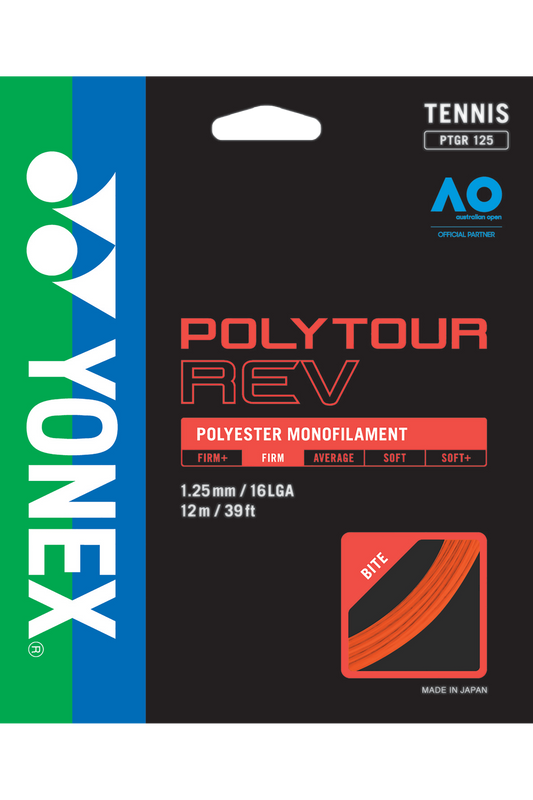YONEX Tennis String POLYTOUR REV 125 12M - Max Sports