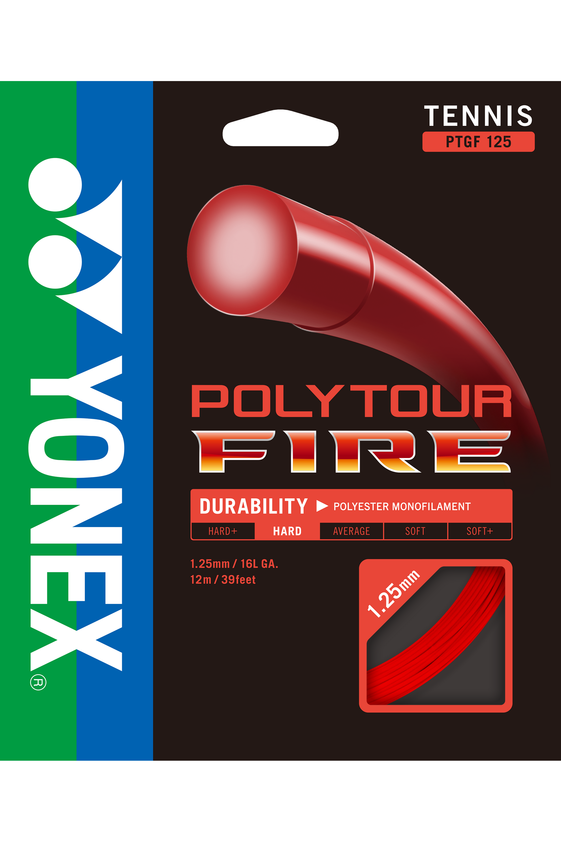 YONEX Tennis String POLYTOUR FIRE 125 12M - Max Sports