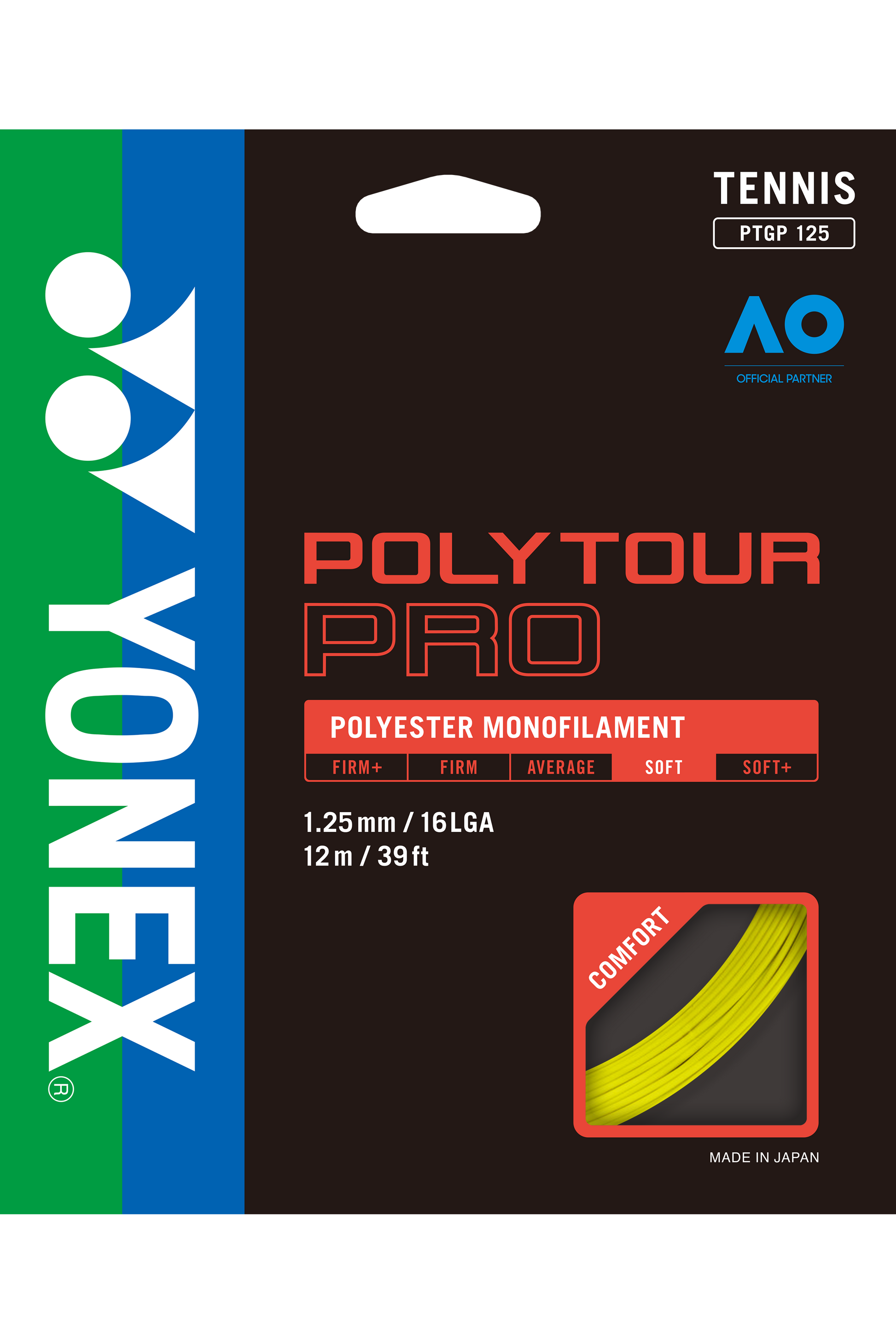 YONEX Tennis String POLYTOUR PRO 125 12M - Max Sports