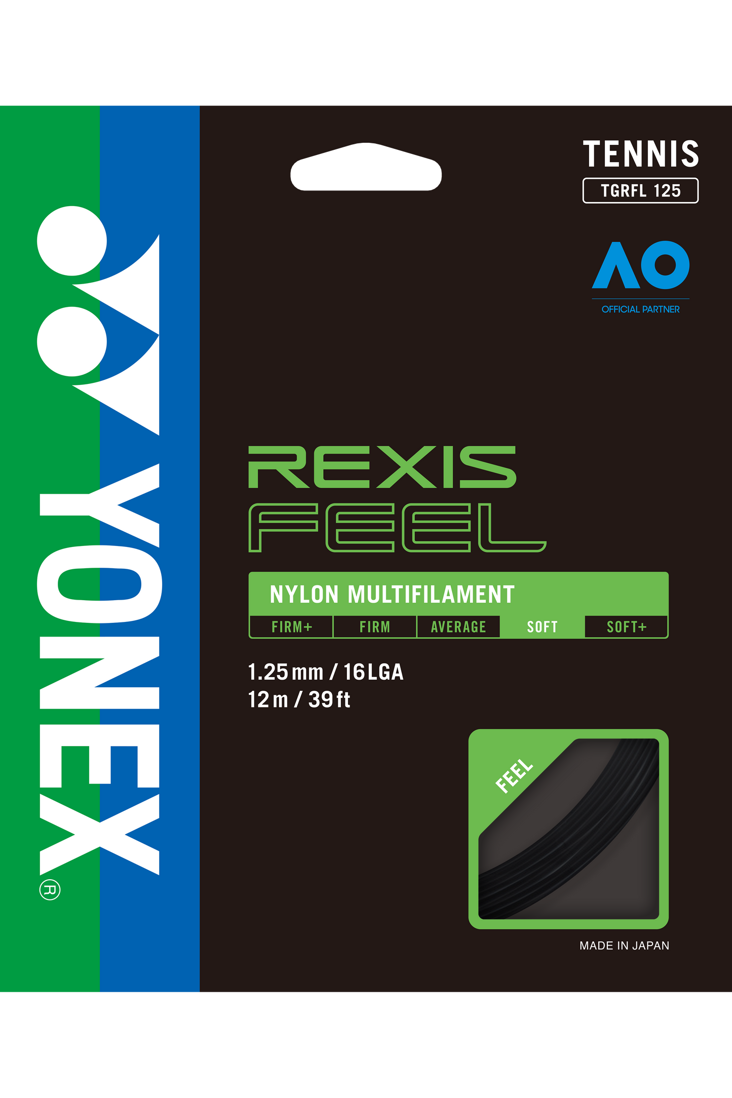 YONEX Tennis String REXIS FEEL 125 12M - Max Sports