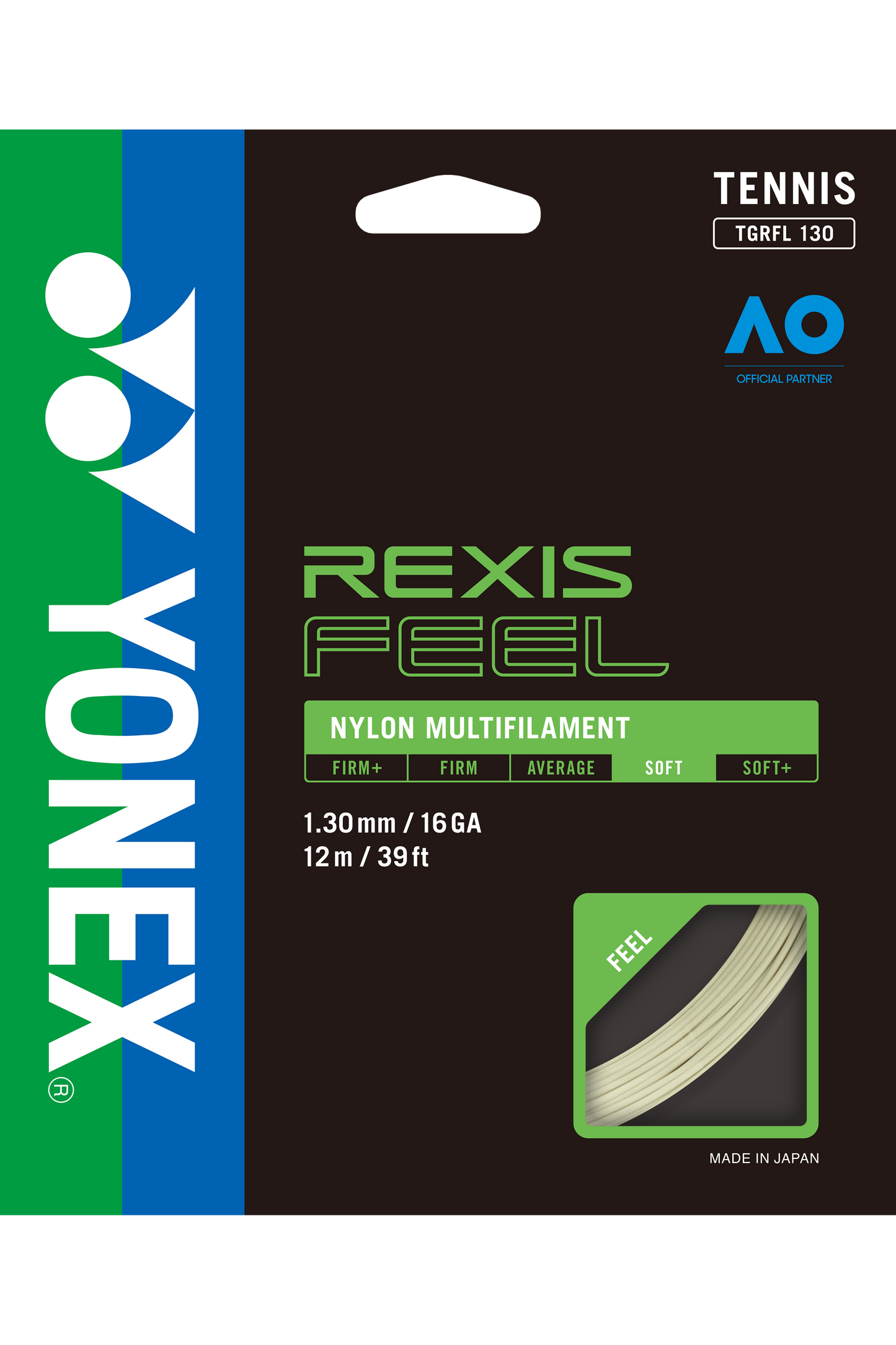YONEX Tennis String REXIS FEEL 130 12M - Max Sports